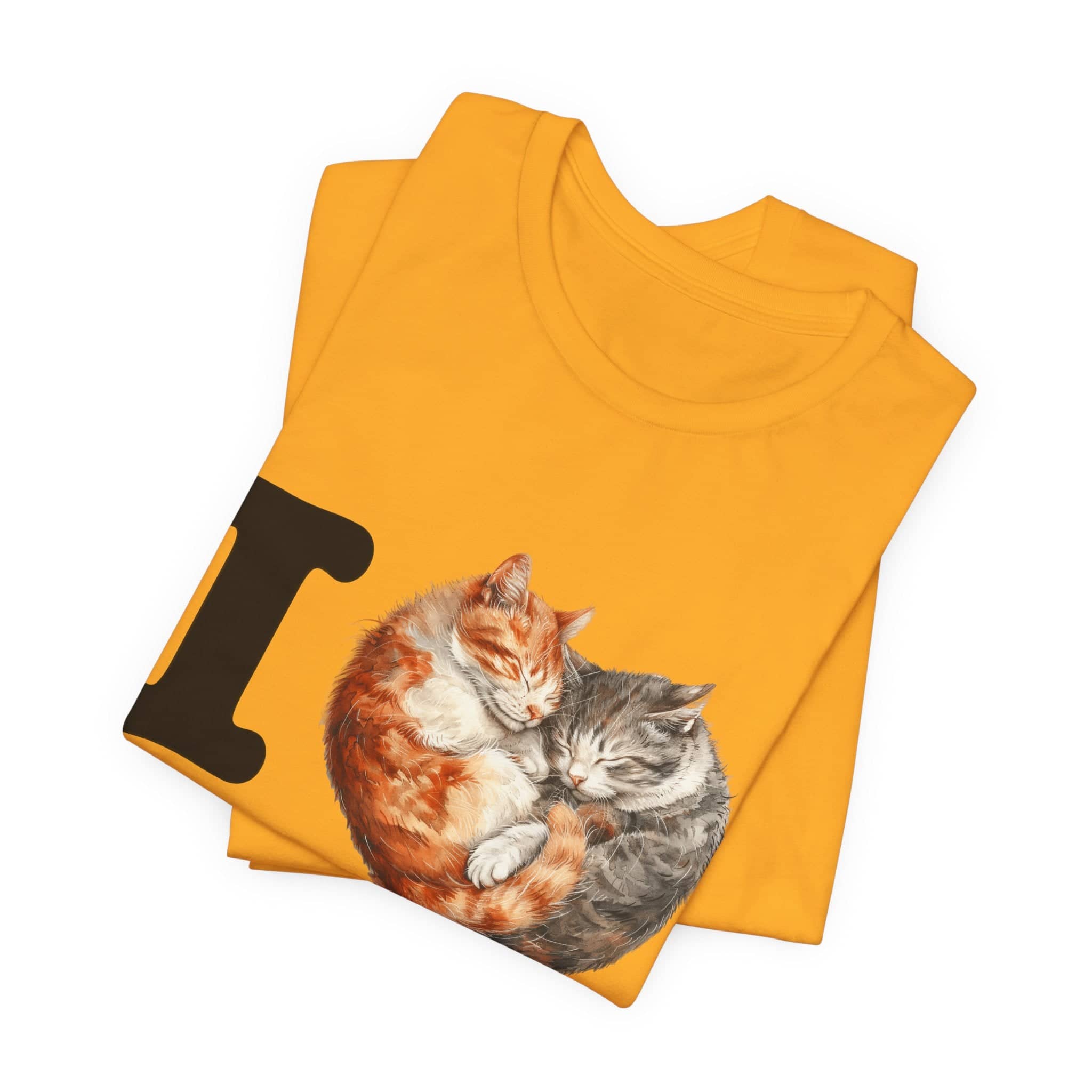 Feline Affection Tee - 'I Heart Cats' Cuddle Short Sleeve Tee