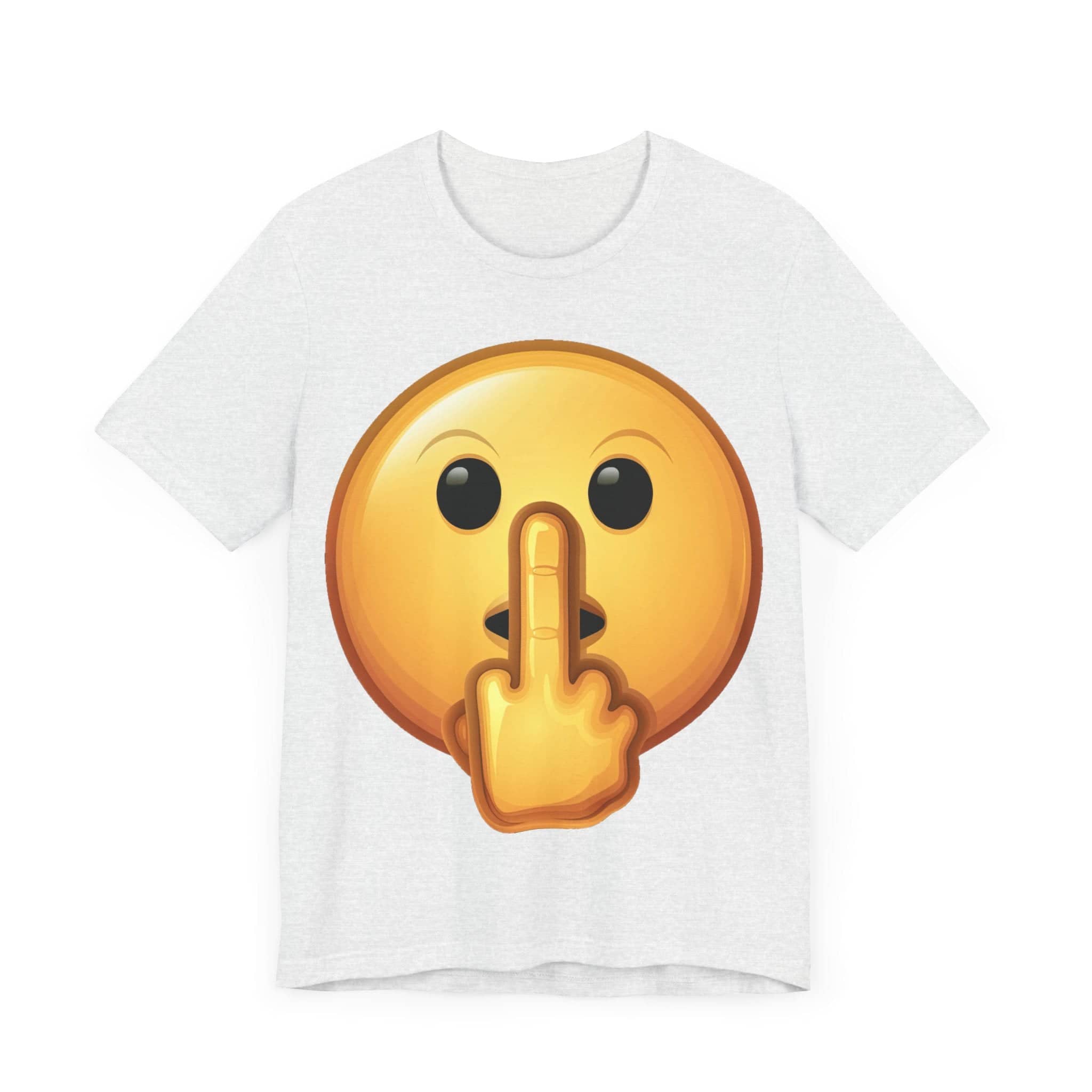 Middle Finger FU Shh Silent Protest Emoji Tee