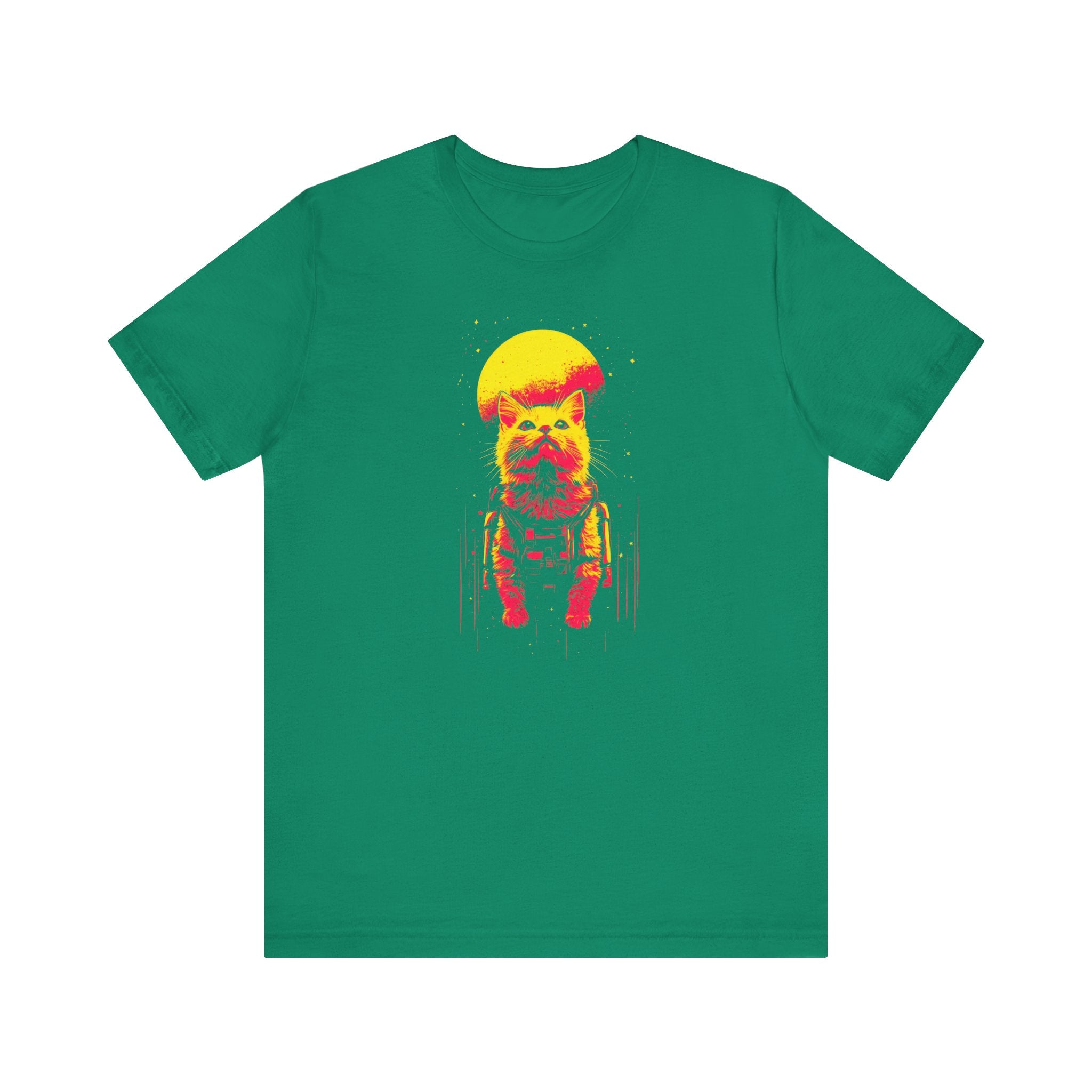 Neon Moon Astronaut Cat T-Shirt