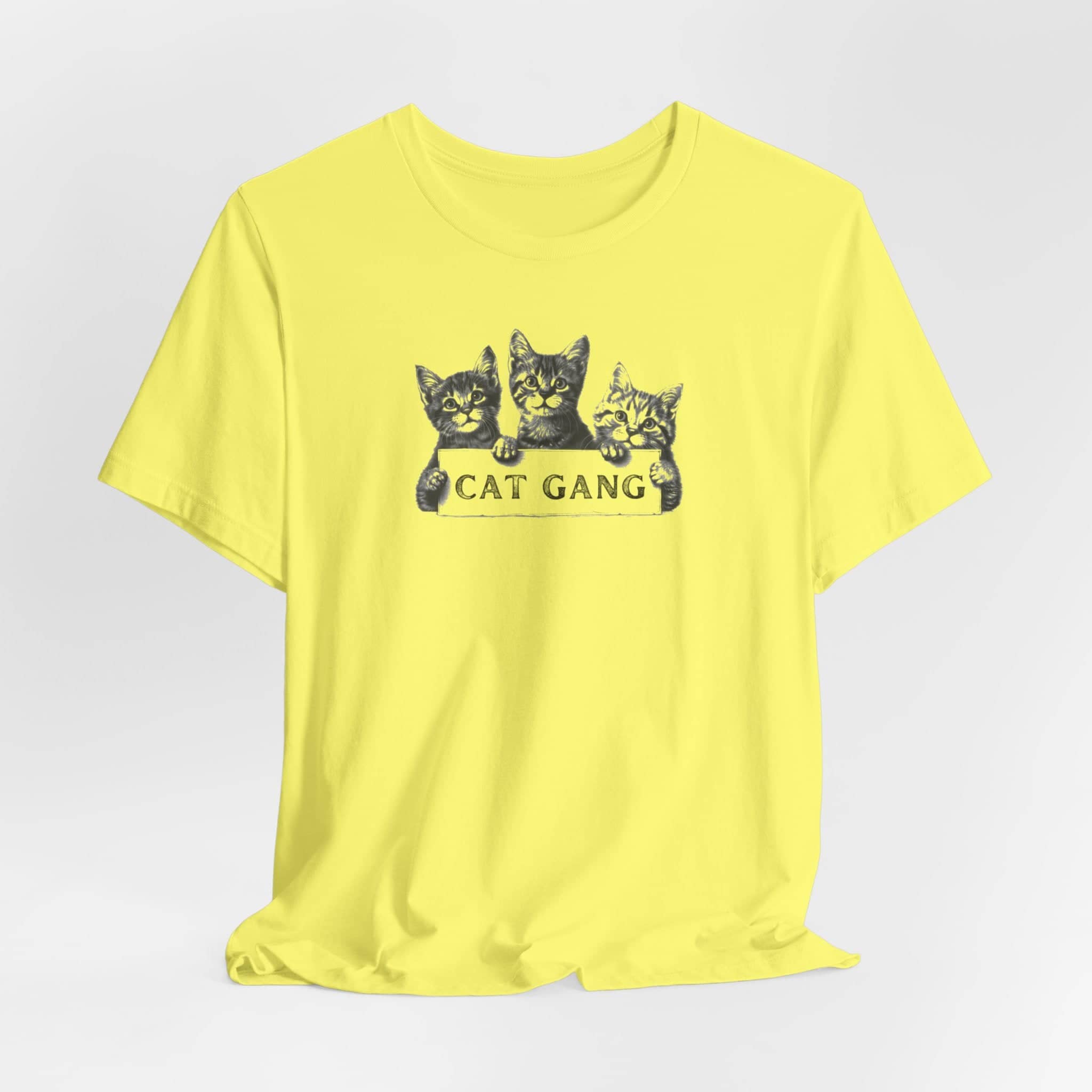 Cat Gang Shirt Funny Cat Lover Kitten Unisex Jersey Short Sleeve Tee
