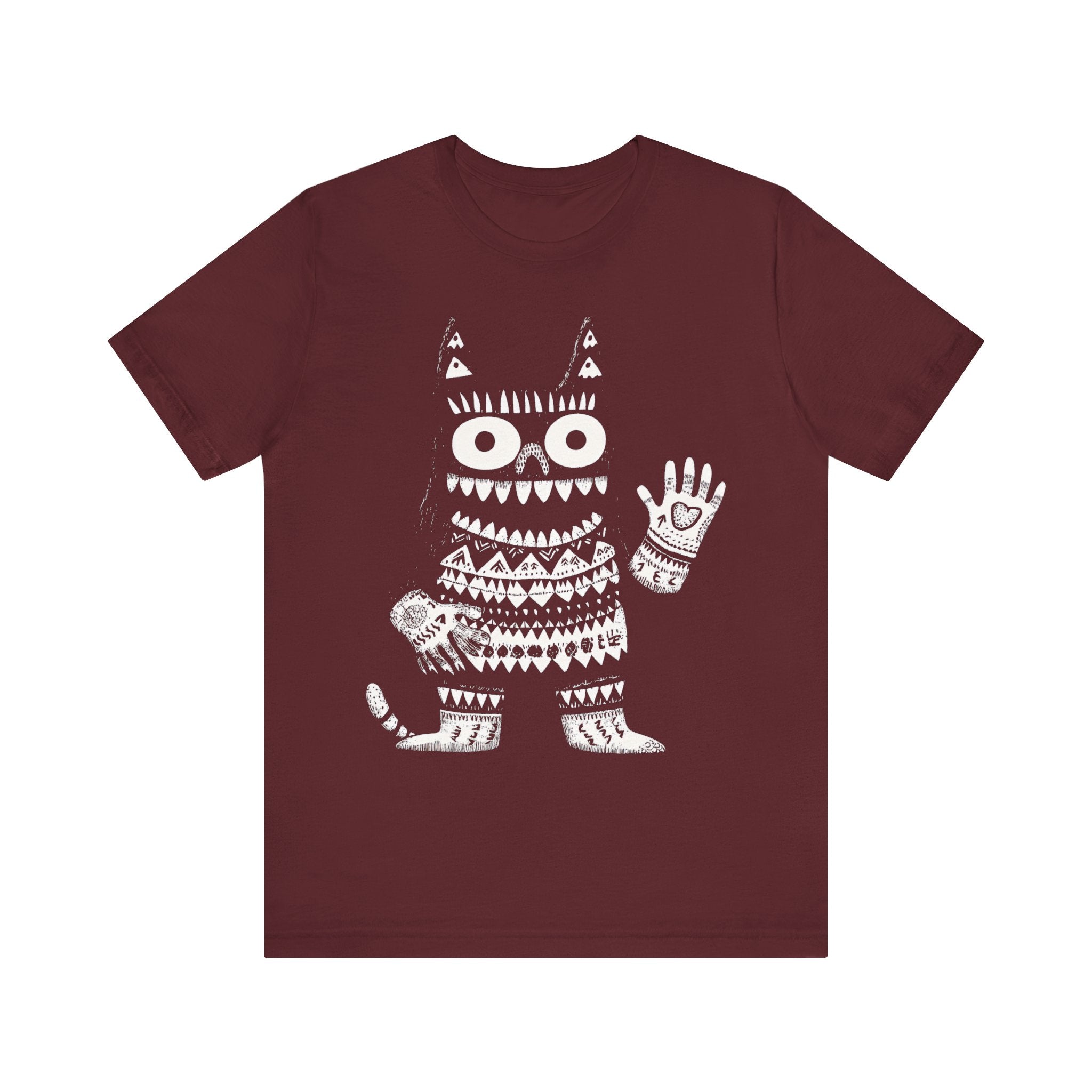 Tribal Pattern Cat Graphic Tee
