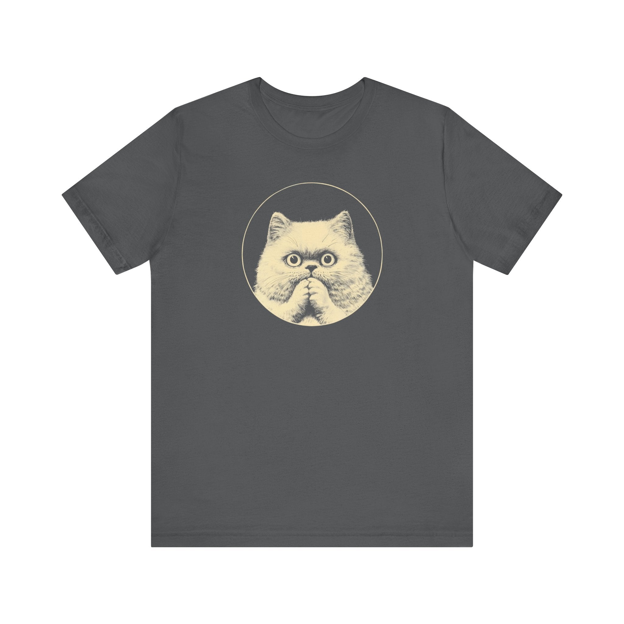 Surprised Persian Cat Graphic Tee – Vintage Style Cat Lover Shirt
