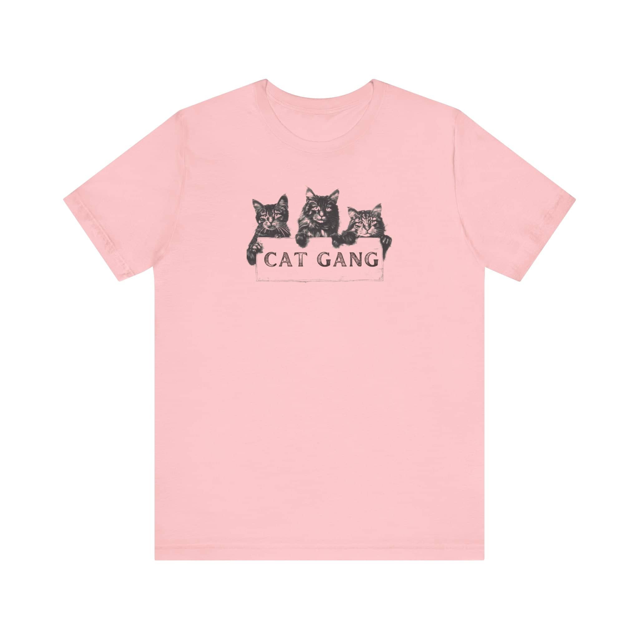 Cat Gang Shirt Funny Cat Lover Unisex Jersey Short Sleeve Tee