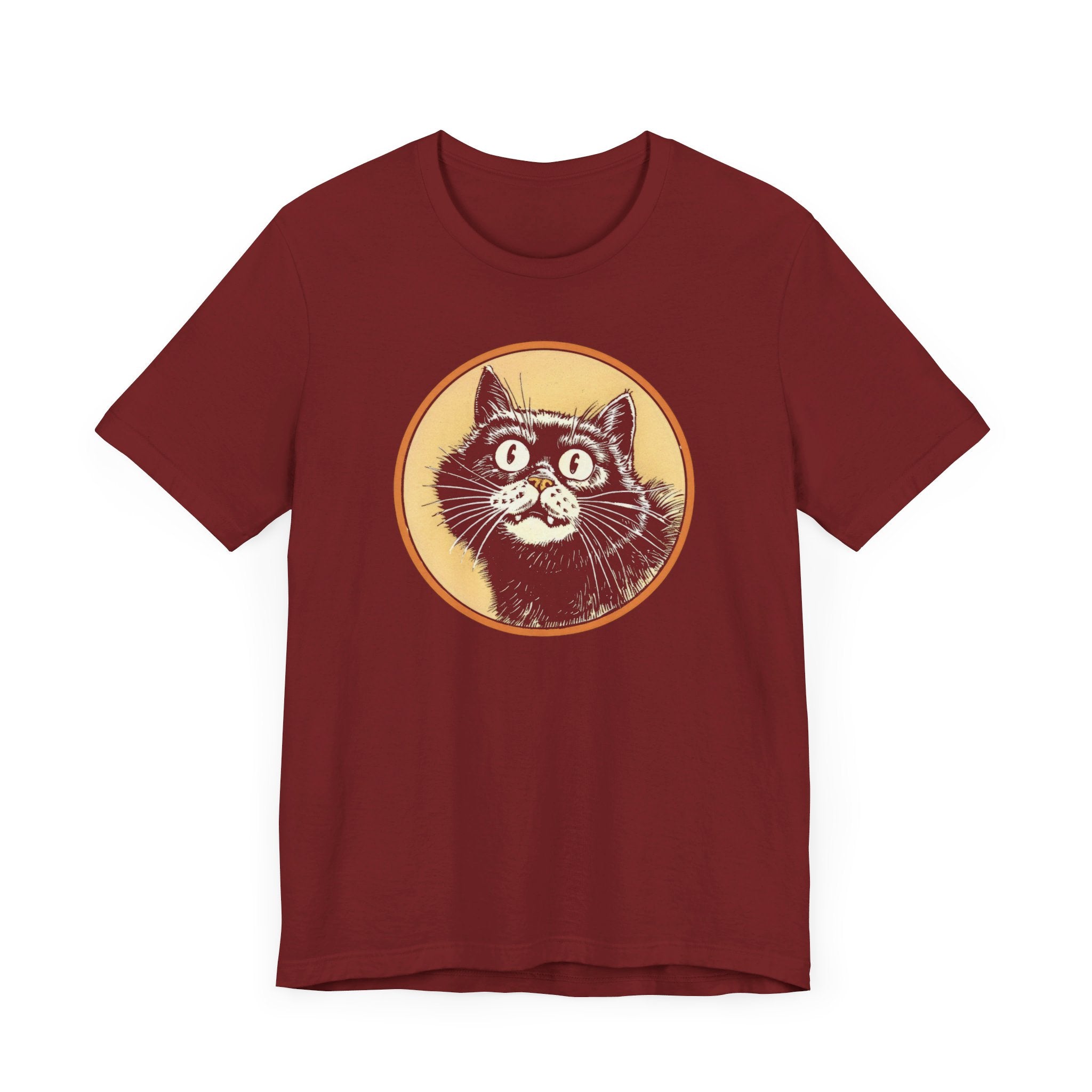 Happy Cat Graphic Tee – Vintage Style Cat Lover Shirt