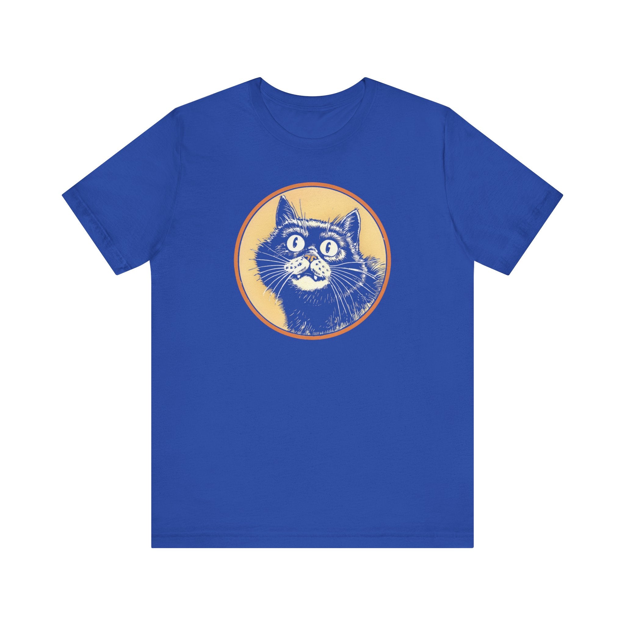 Happy Cat Graphic Tee – Vintage Style Cat Lover Shirt