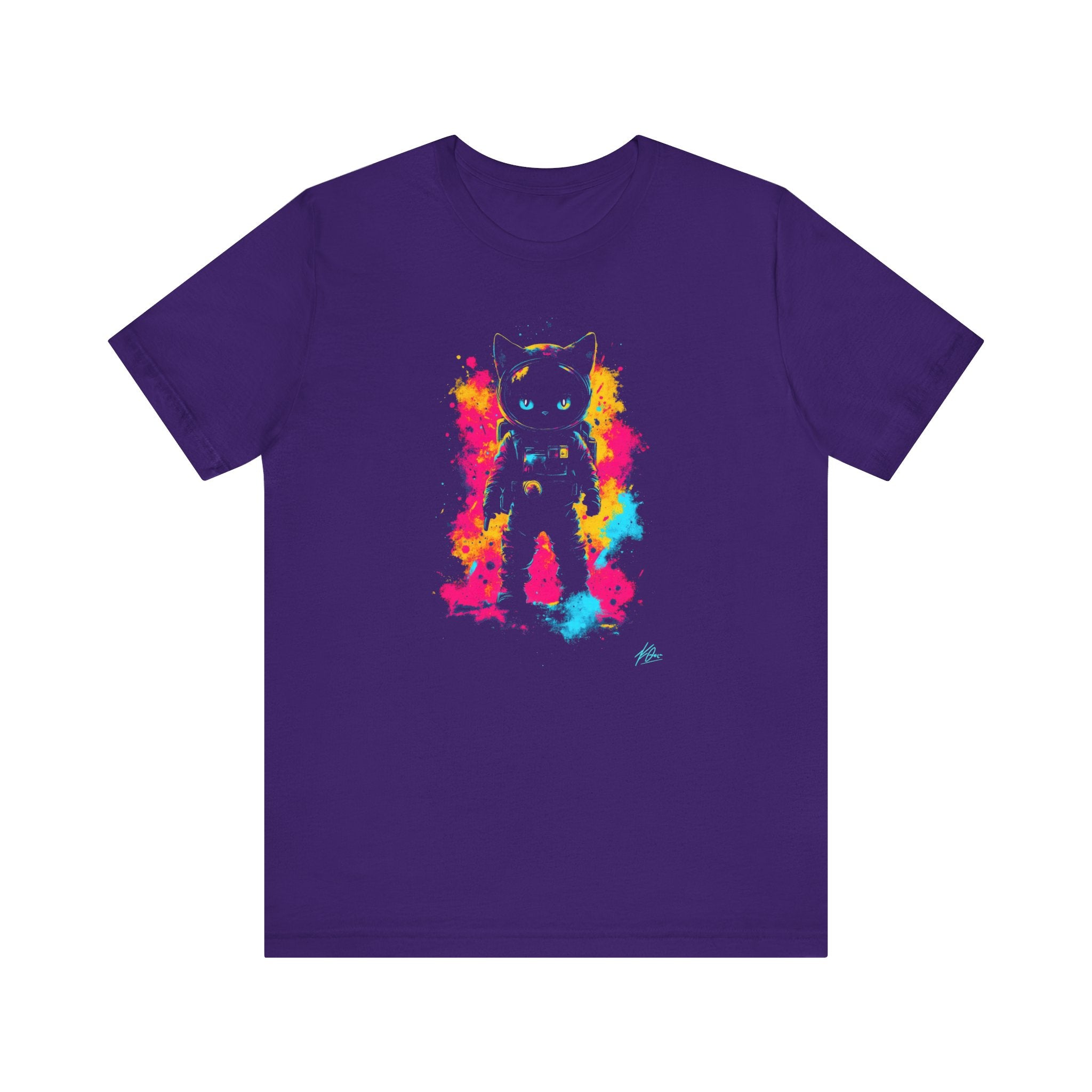 Neon Astronaut Cat T-Shirt
