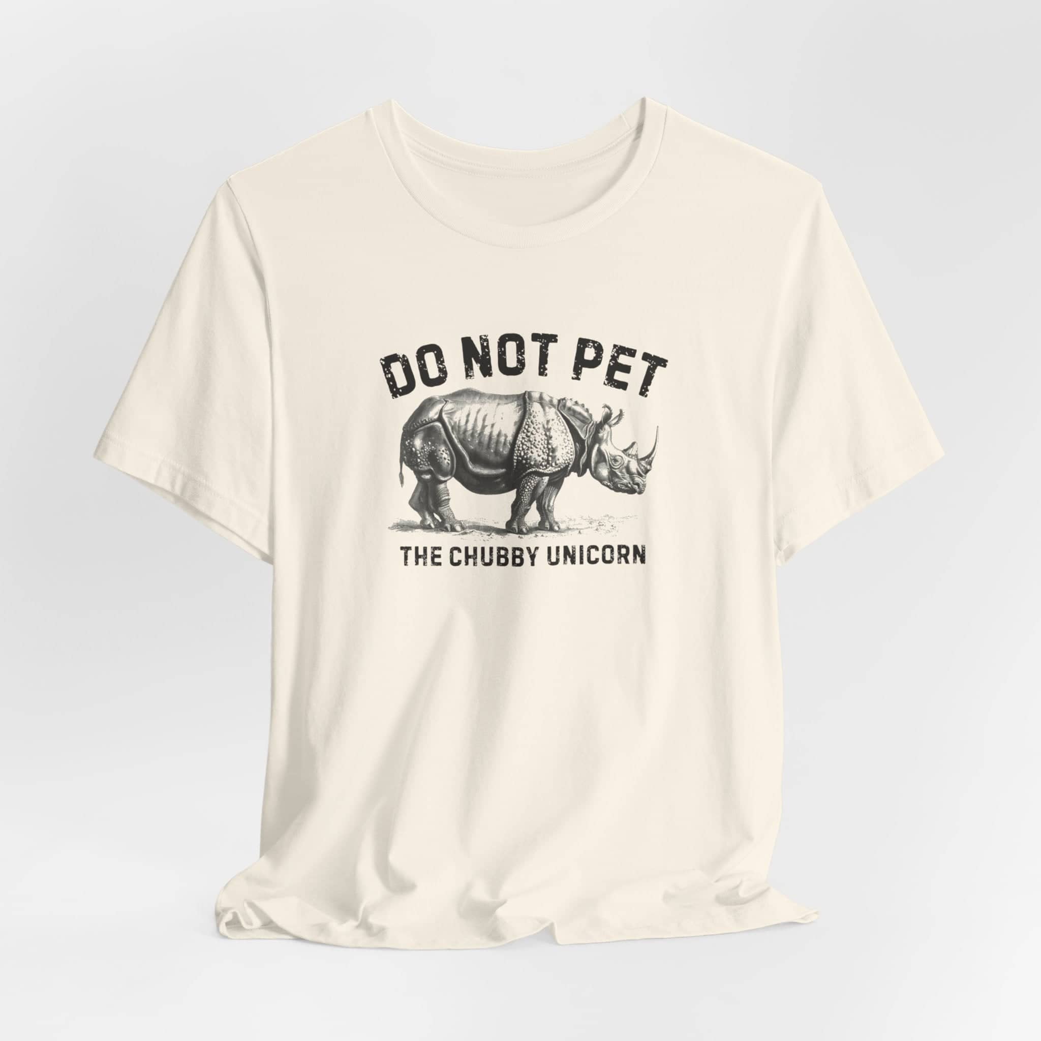 Do Not Pet The Chubby Unicorn Shirt Funny Rhino Lover Tee