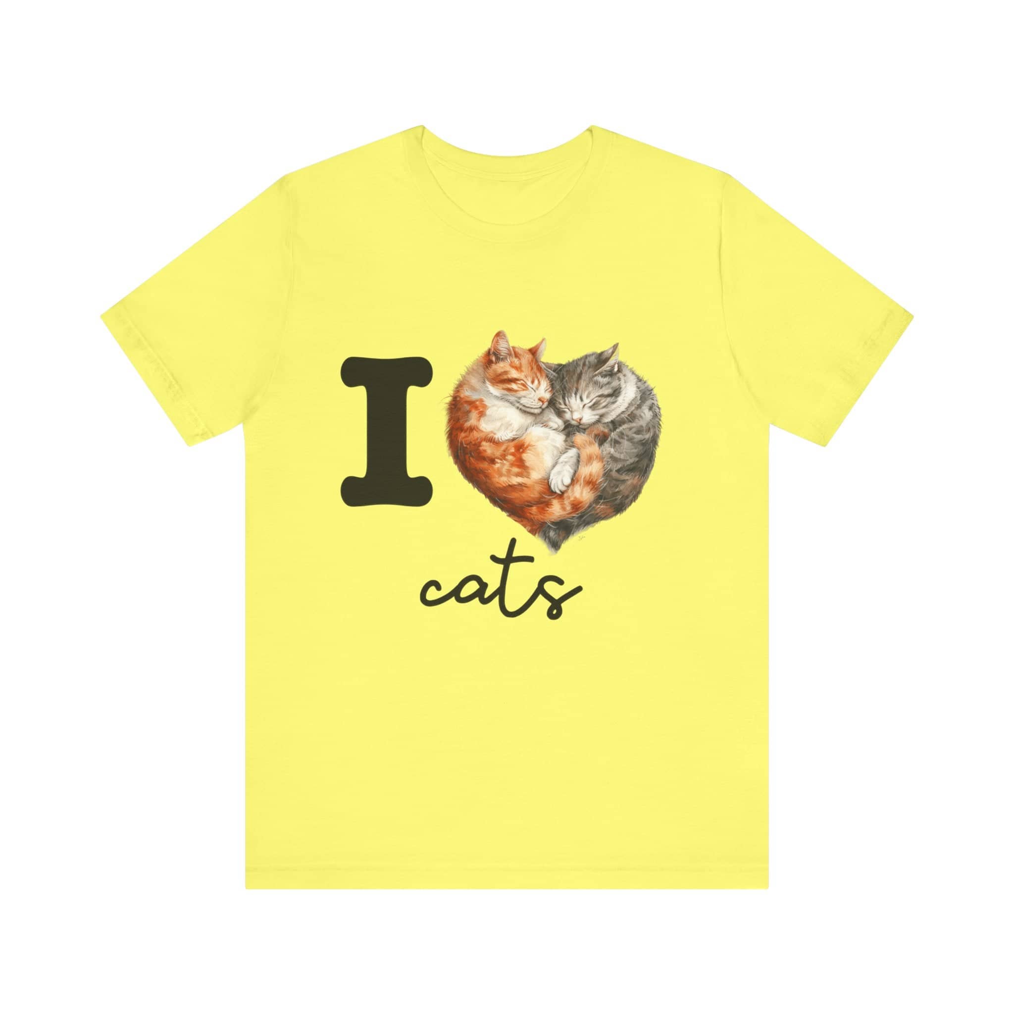 Feline Affection Tee - 'I Heart Cats' Cuddle Short Sleeve Tee