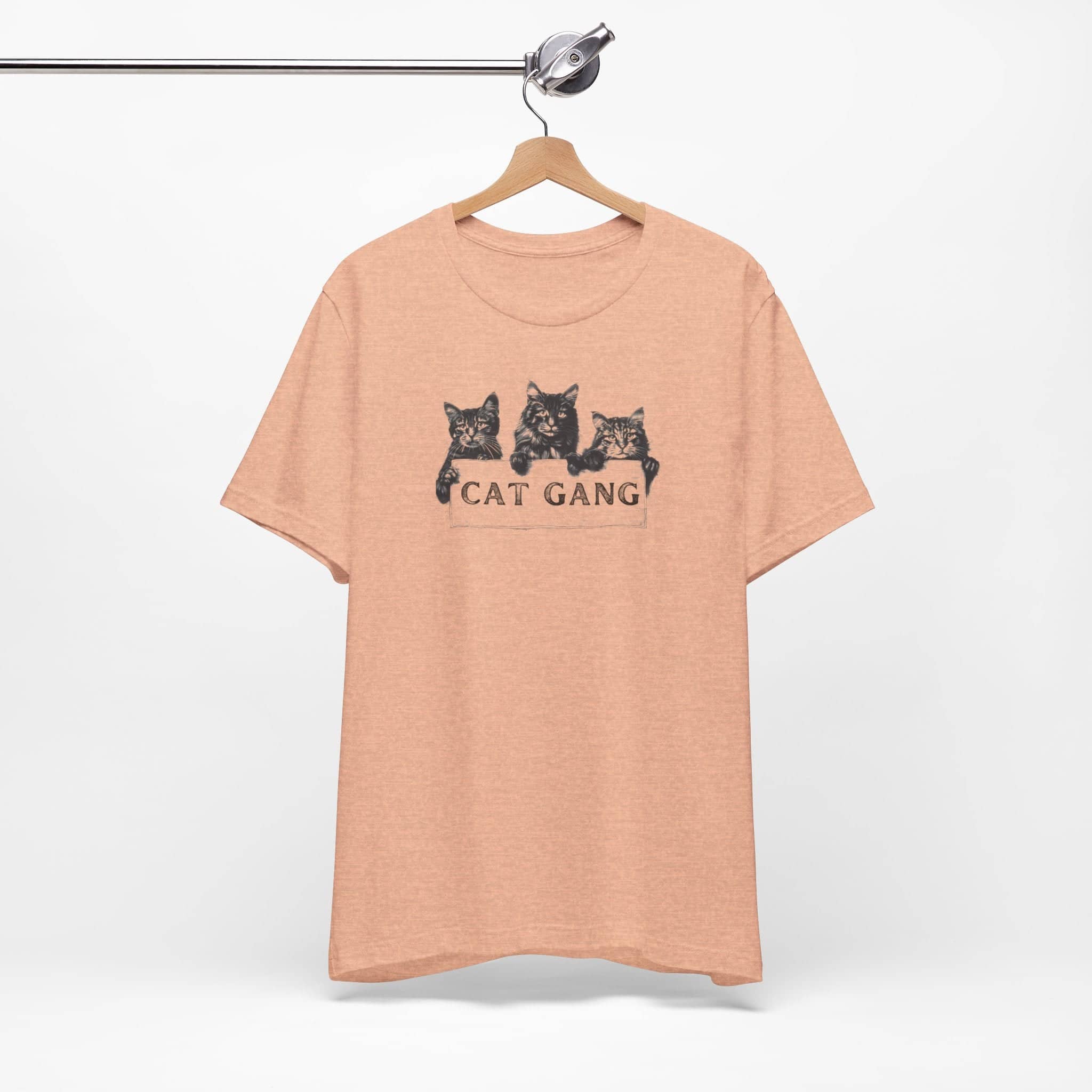 Cat Gang Shirt Funny Cat Lover Unisex Jersey Short Sleeve Tee