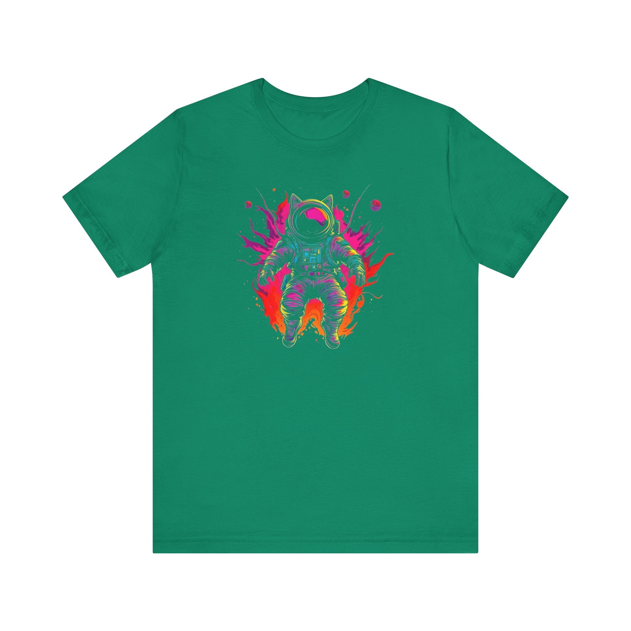 Neon Astronaut Cat T-Shirt