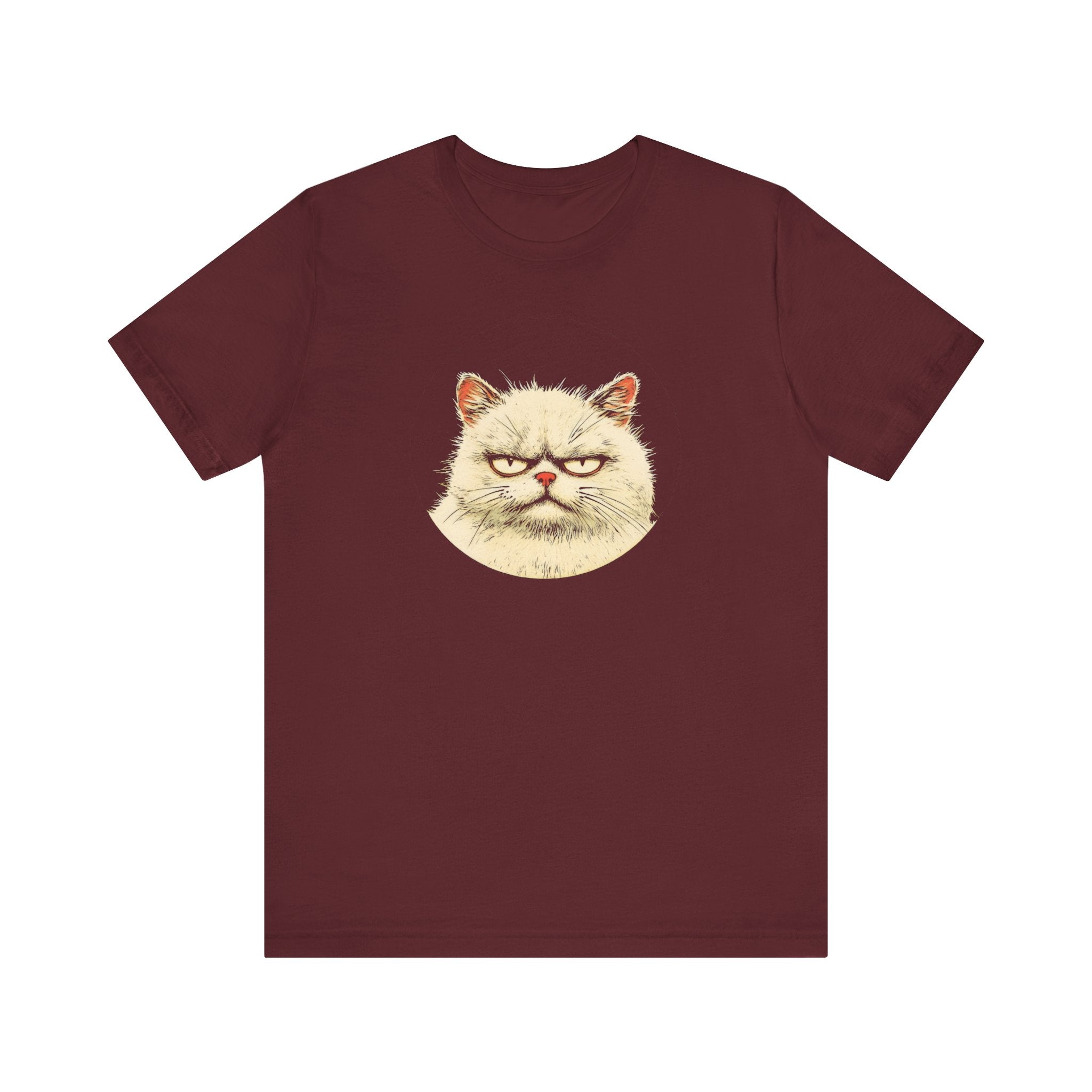 Grumpy Persian Cat Graphic Tee – Vintage Style Cat Lover Shirt