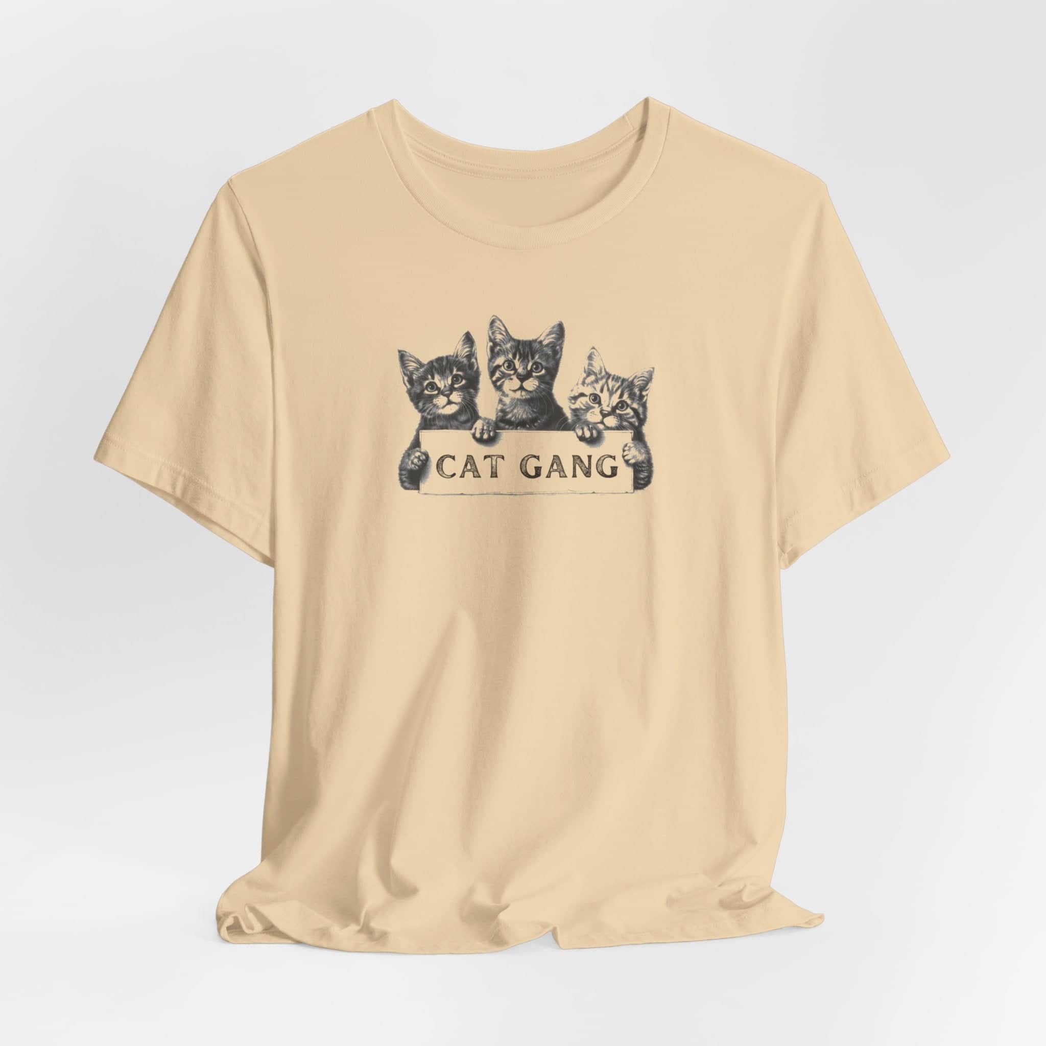 Cat Gang Shirt Funny Cat Lover Kitten Unisex Jersey Short Sleeve Tee
