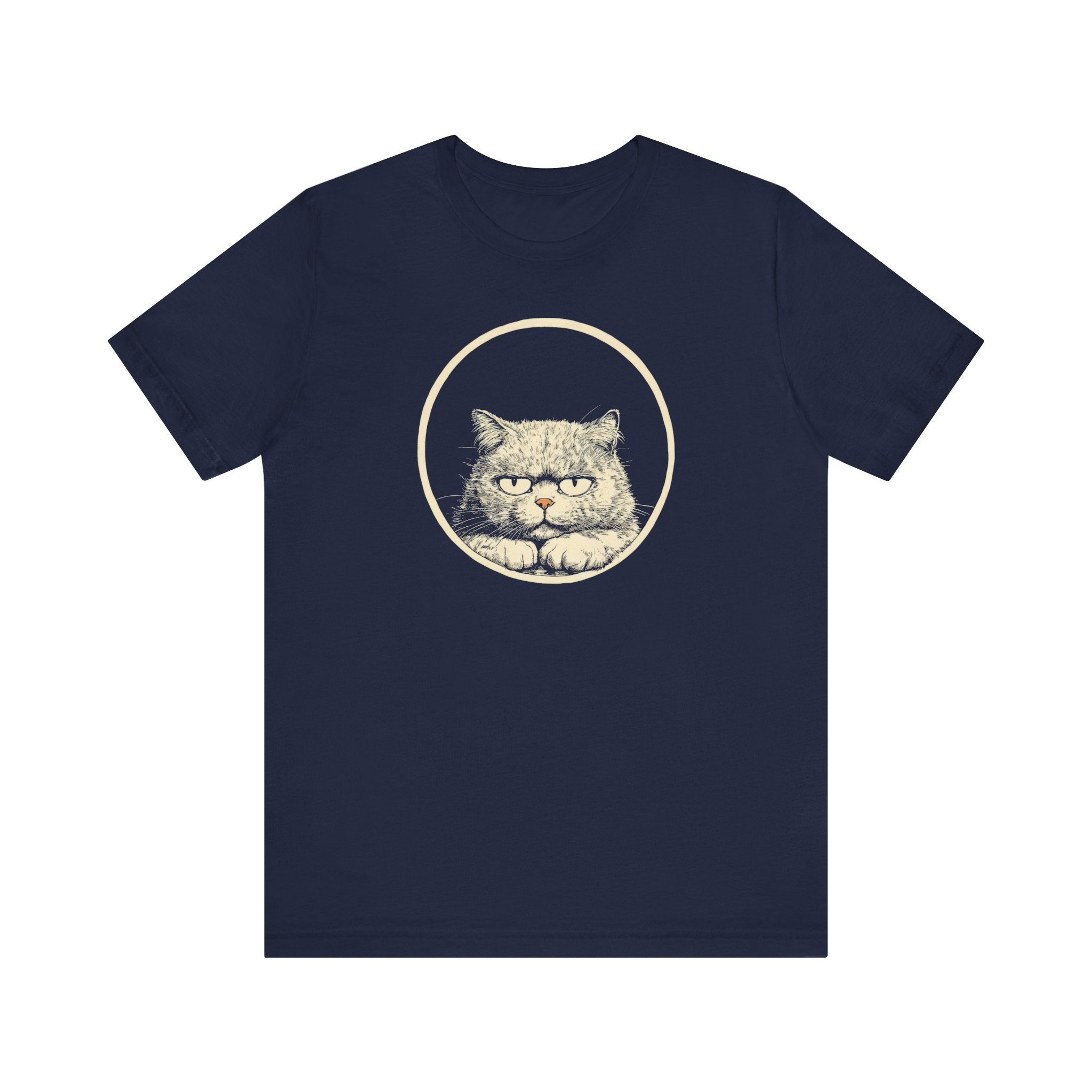 Grumpy Persian Cat Graphic Tee – Vintage Style Cat Lover Shirt
