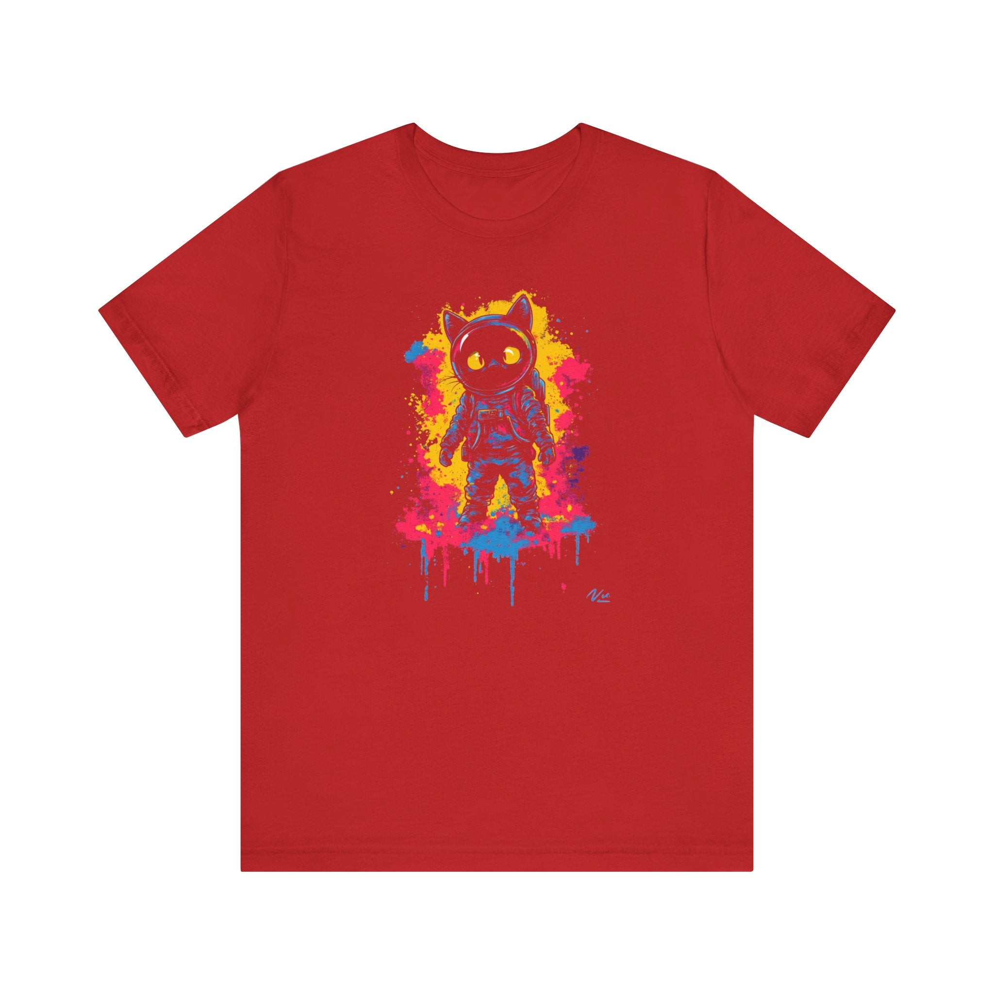 Vibrant Splash Catstronaut T-Shirt