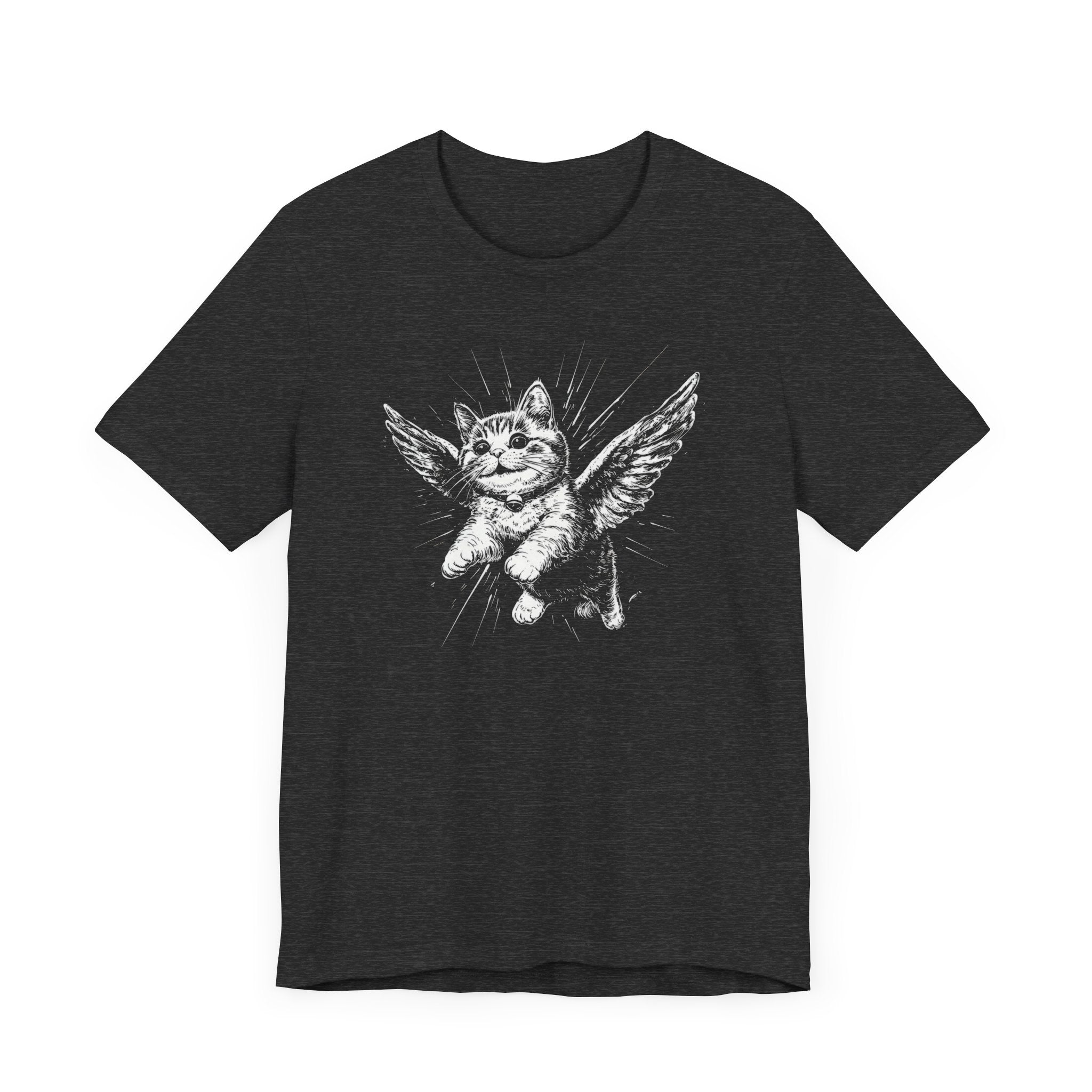 Flying Kitten with Angel Wings Graphic T-Shirt