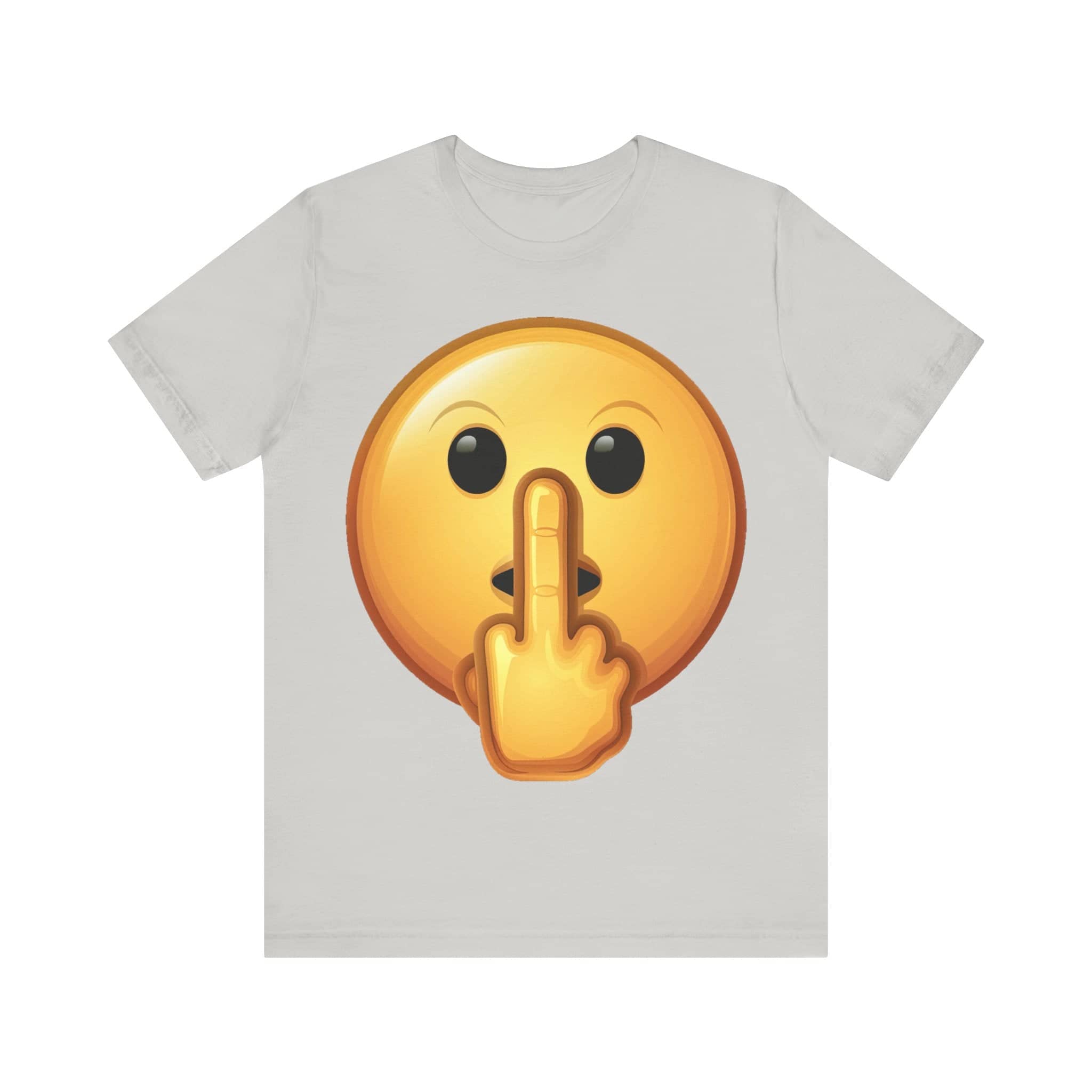 Middle Finger FU Shh Silent Protest Emoji Tee