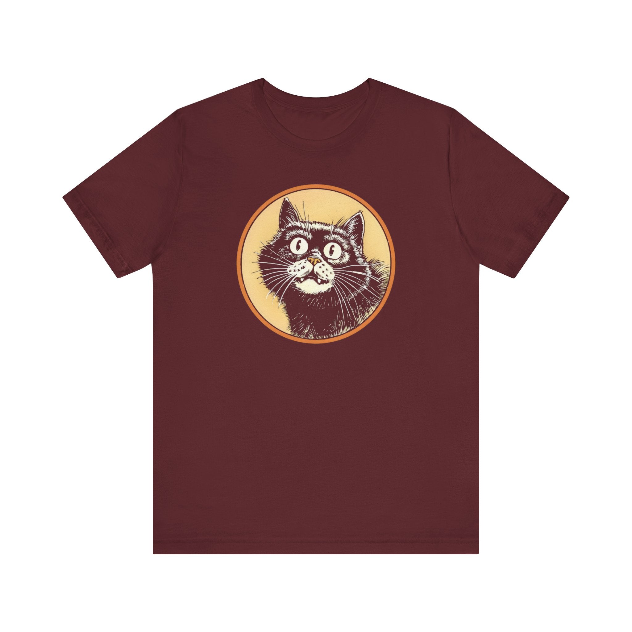 Happy Cat Graphic Tee – Vintage Style Cat Lover Shirt