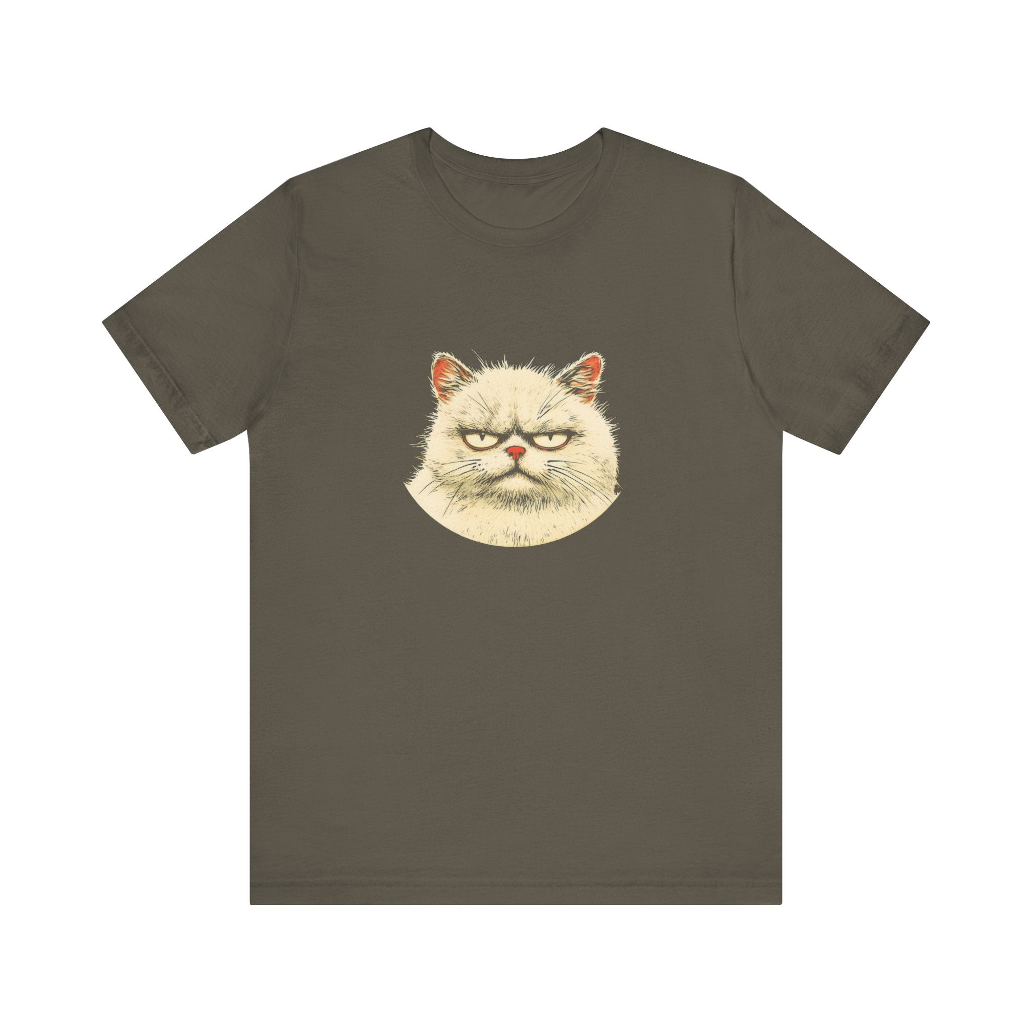 Grumpy Persian Cat Graphic Tee – Vintage Style Cat Lover Shirt