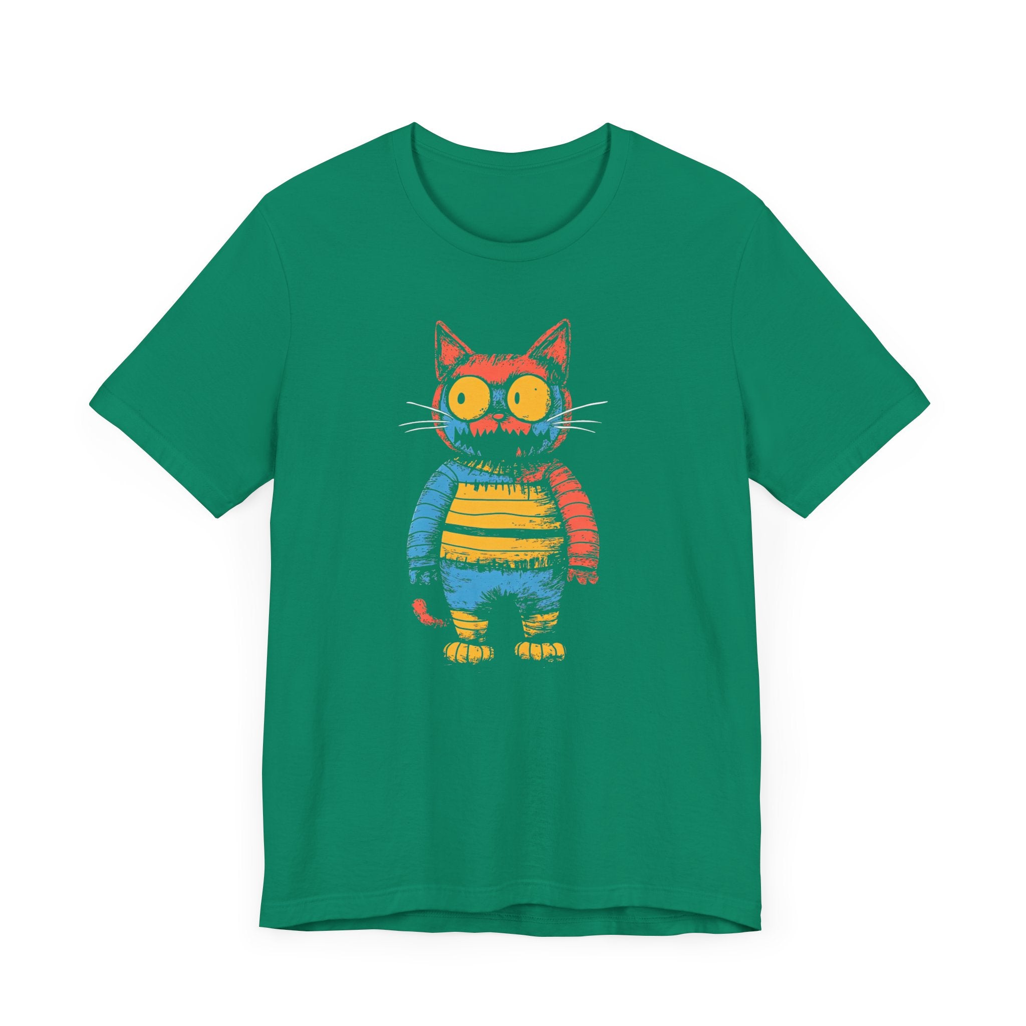 Colorful Striped Cat T-Shirt
