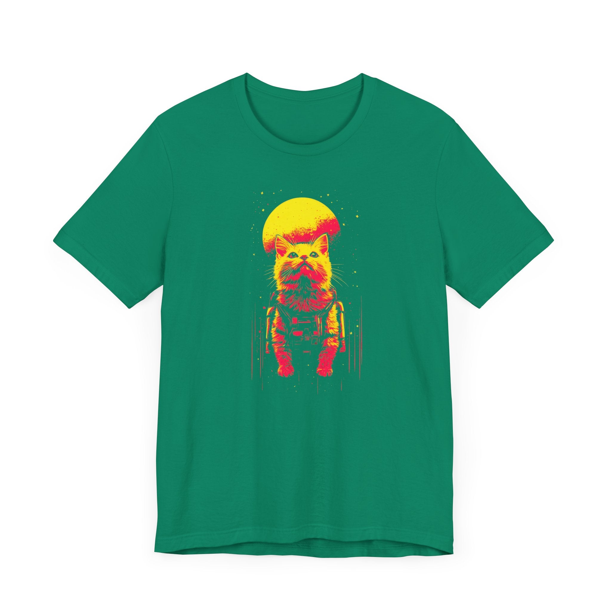Neon Moon Astronaut Cat T-Shirt