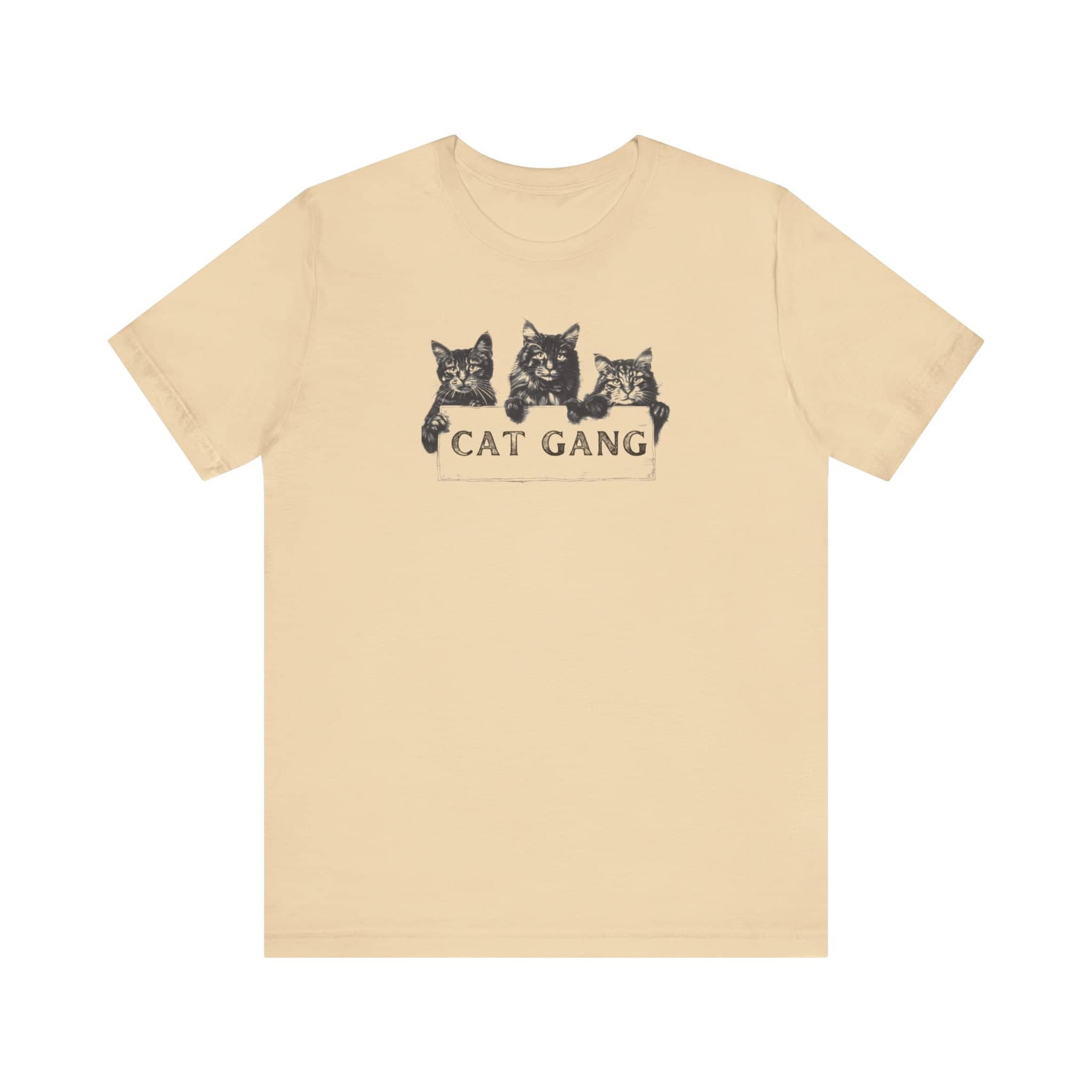 Cat Gang Shirt Funny Cat Lover Unisex Jersey Short Sleeve Tee