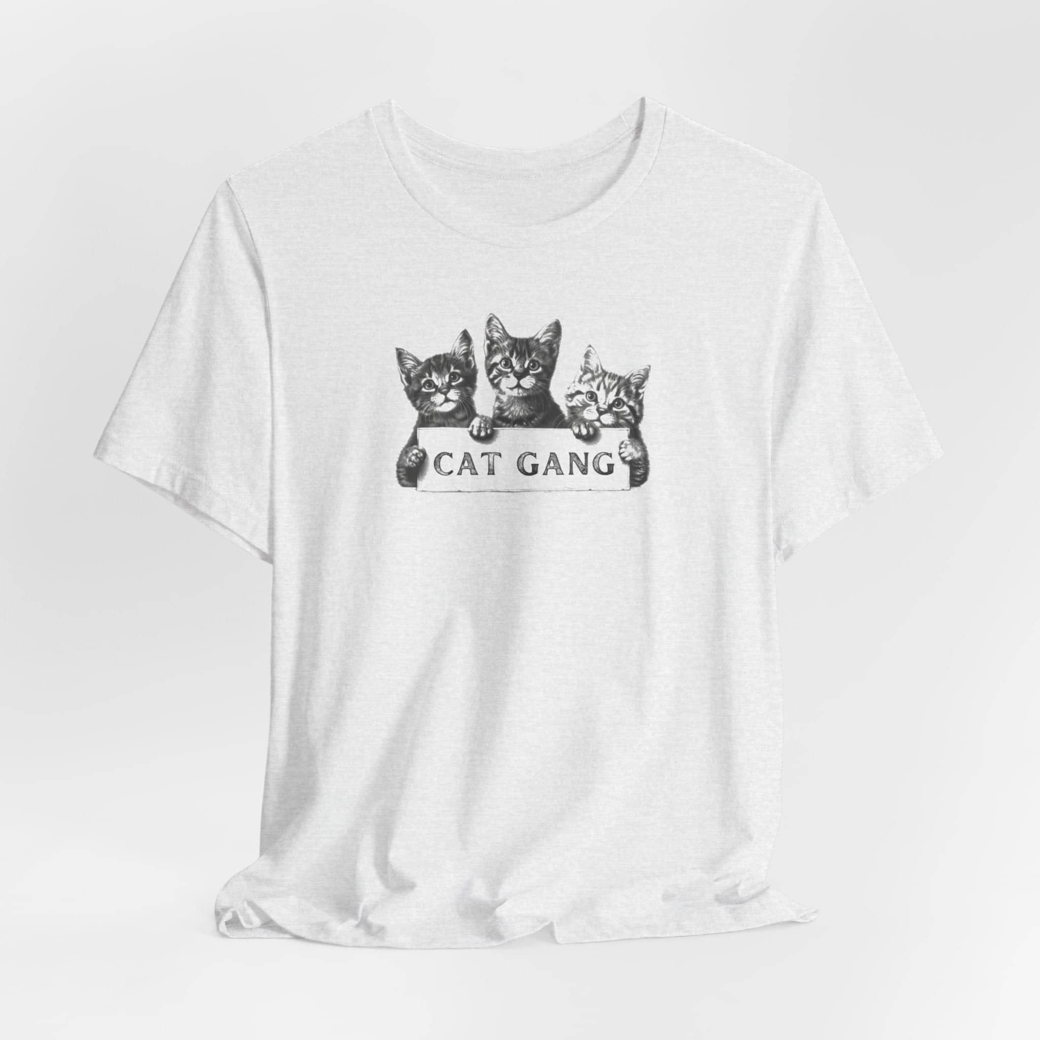 Cat Gang Shirt Funny Cat Lover Kitten Unisex Jersey Short Sleeve Tee