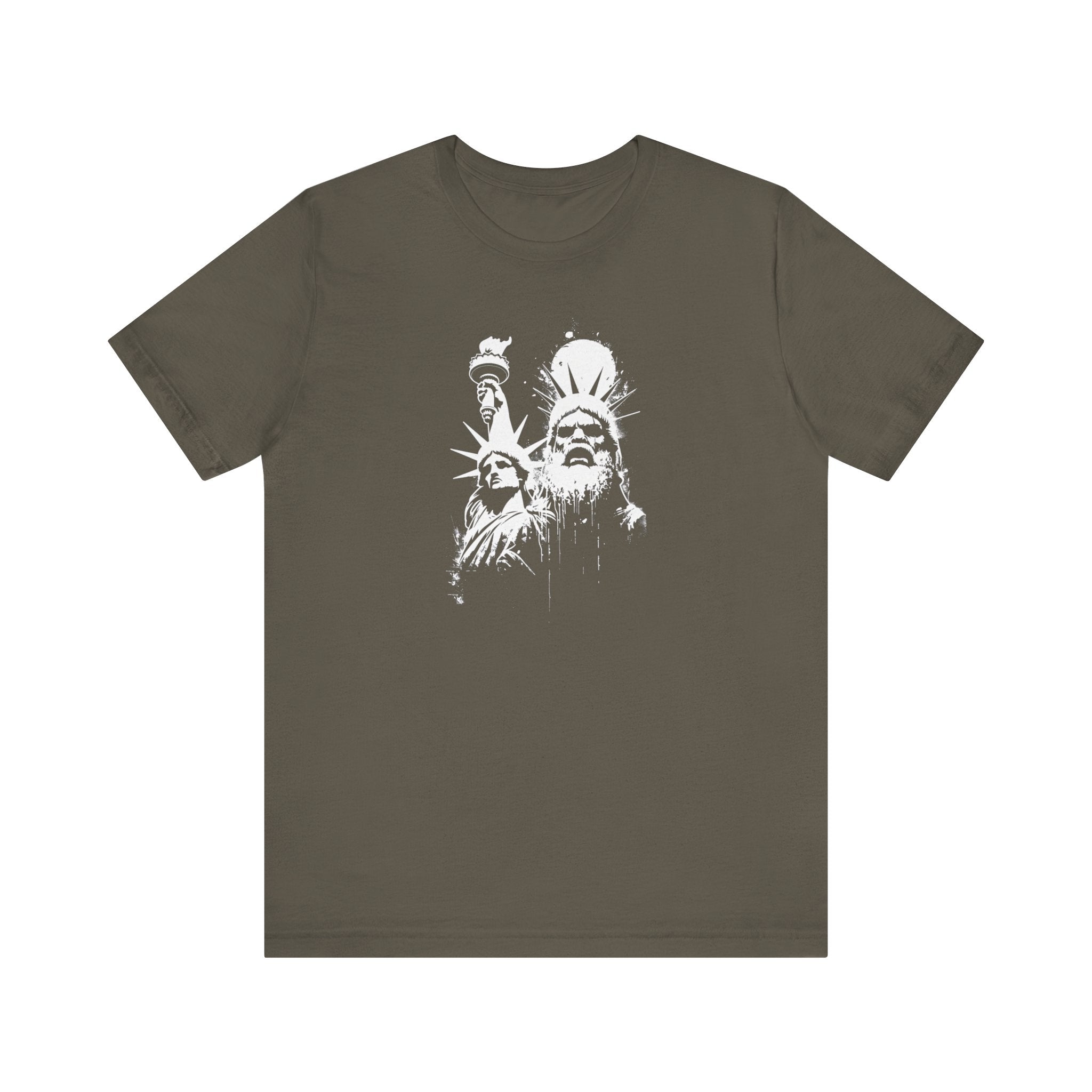 Bigfoot Statue of Liberty T-Shirt Funny Parody Design