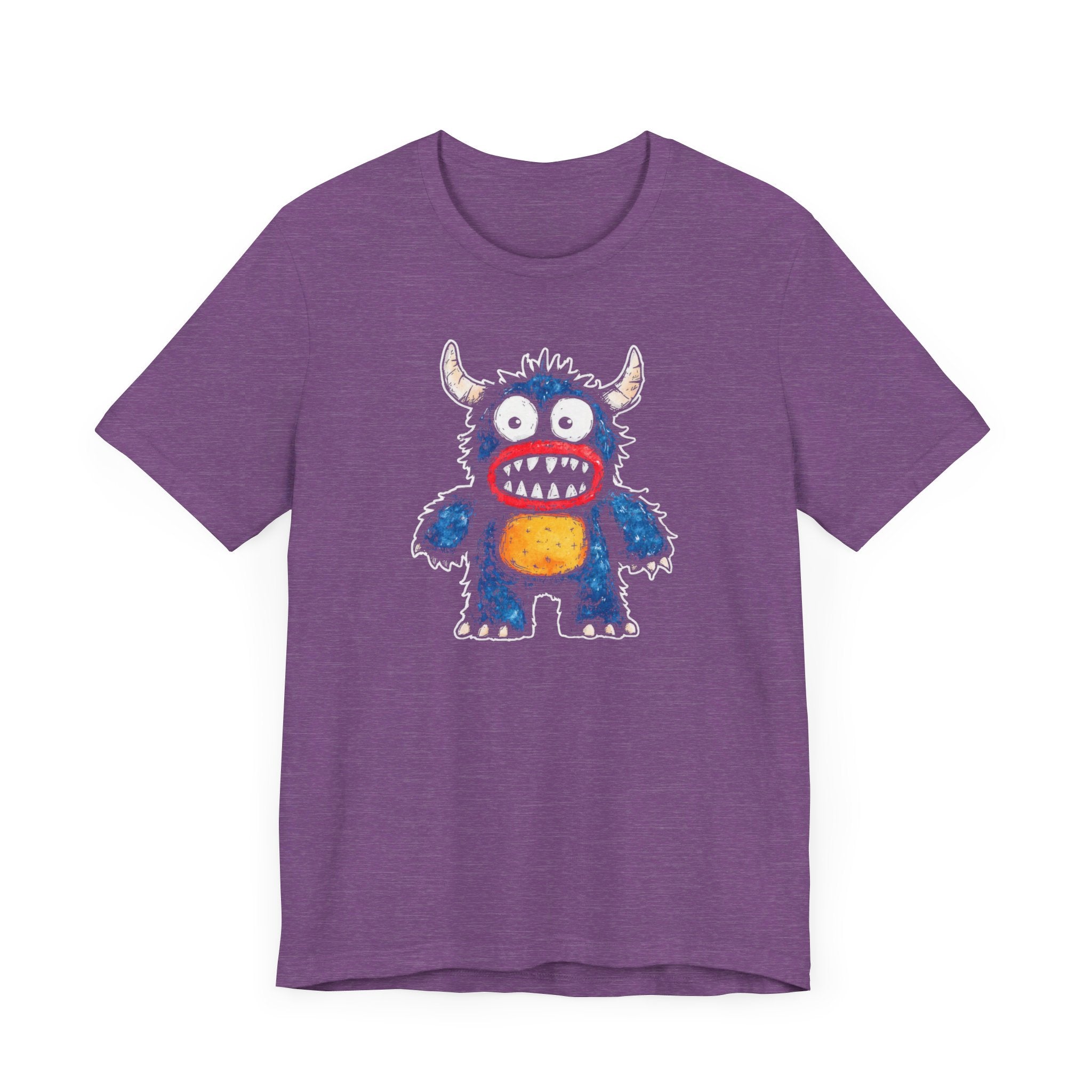 Cute Monster Cartoon Graphic Tee – Black
