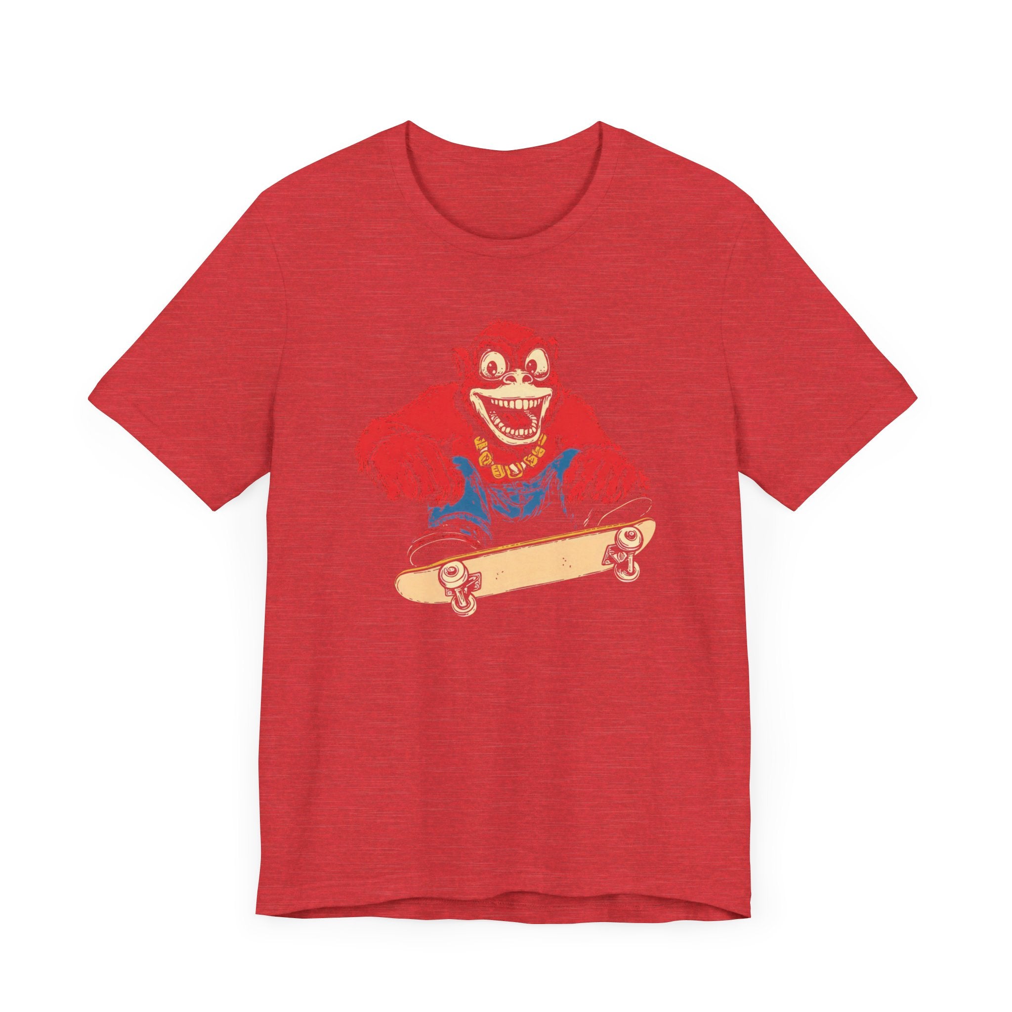 Skateboarding Gorilla T-Shirt - Cool Retro Style Ape Graphic Tee