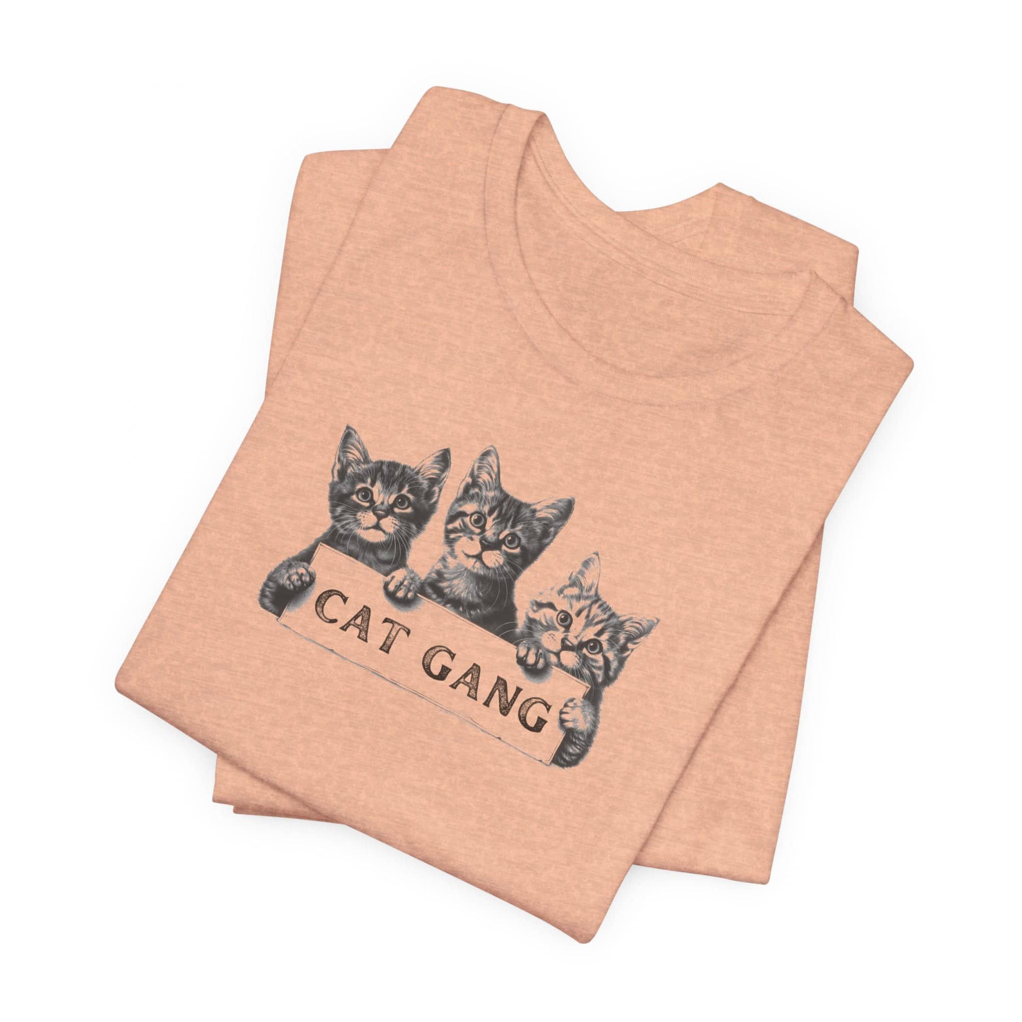 Cat Gang Shirt Funny Cat Lover Kitten Unisex Jersey Short Sleeve Tee