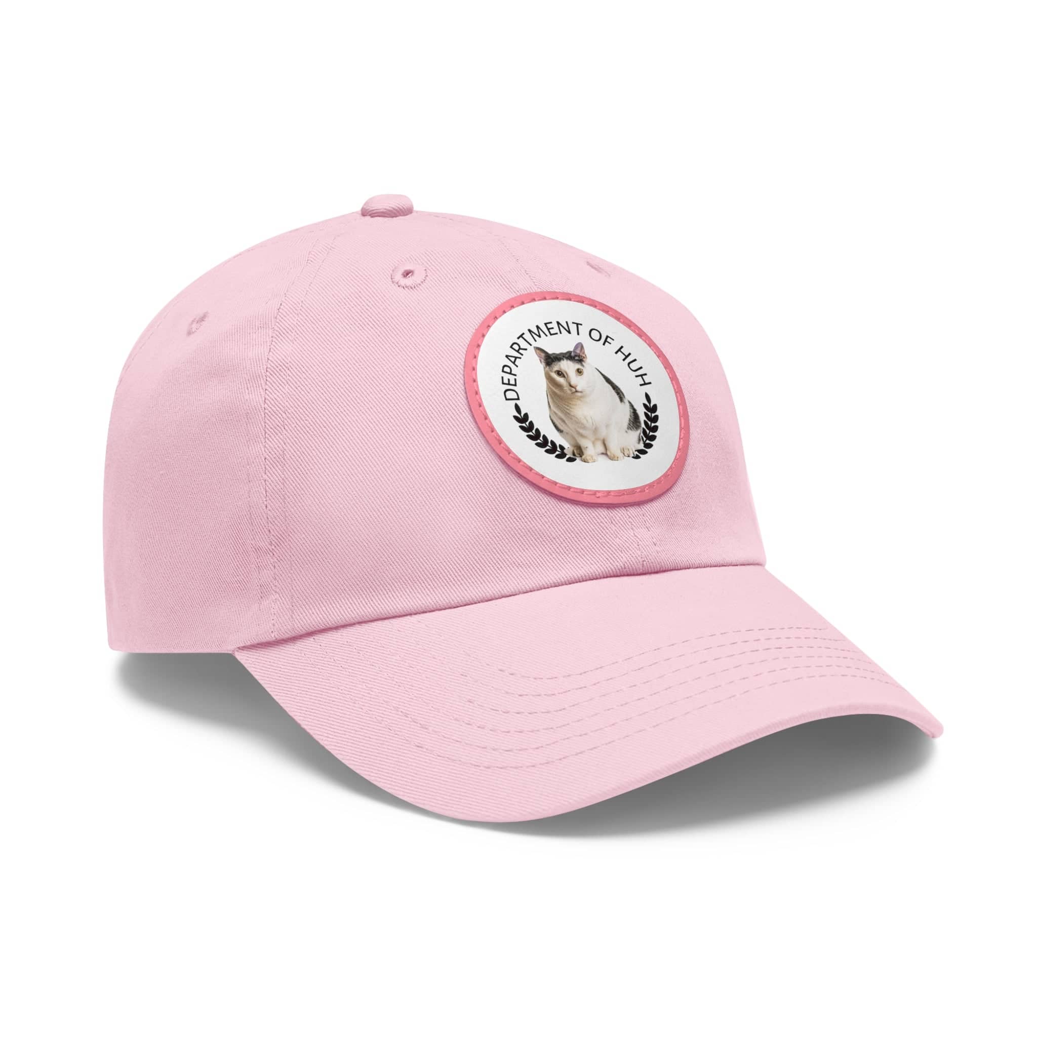 Department of HUH Cat Dad Hat with Leather Patch (Round)