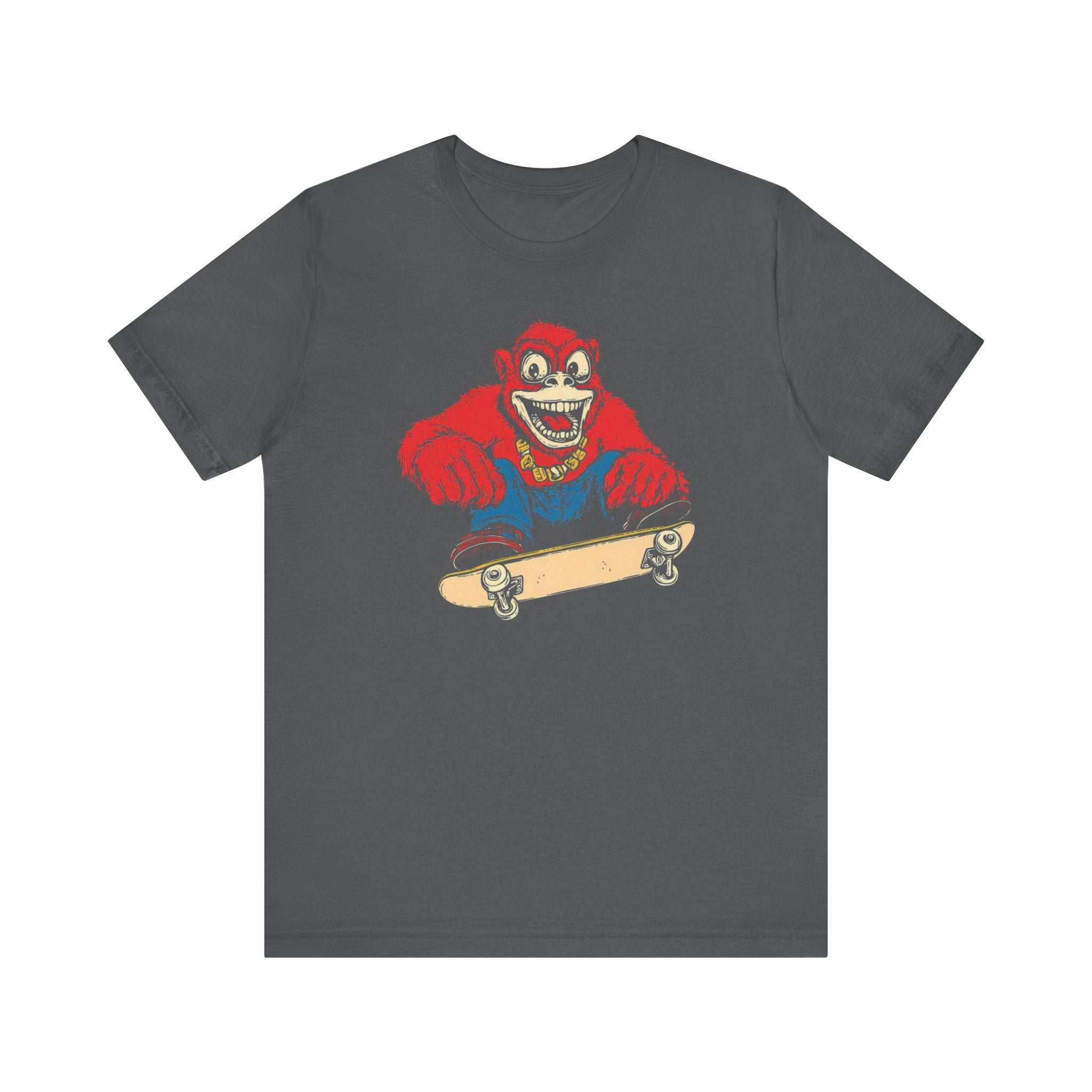 Skateboarding Gorilla T-Shirt - Cool Retro Style Ape Graphic Tee