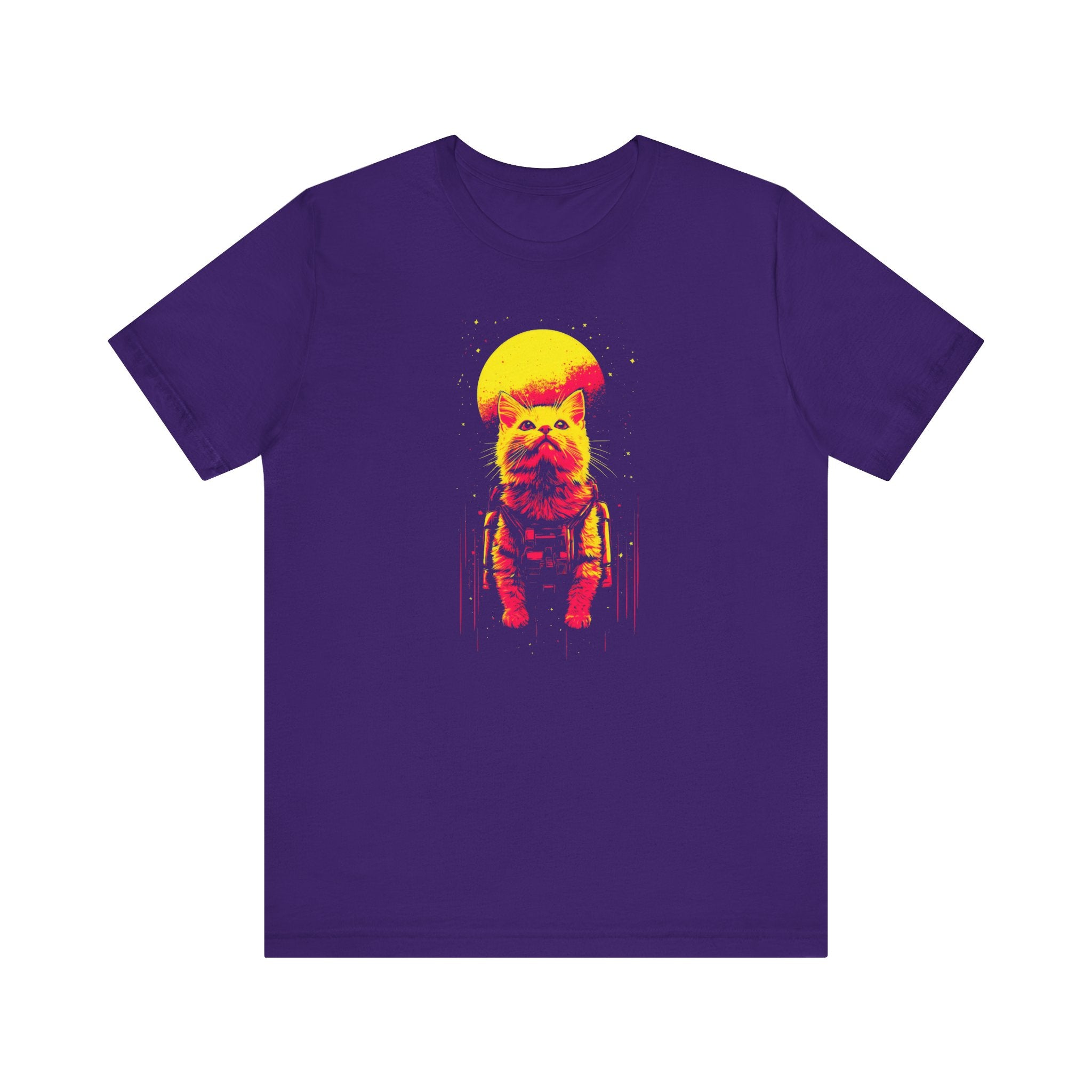 Neon Moon Astronaut Cat T-Shirt