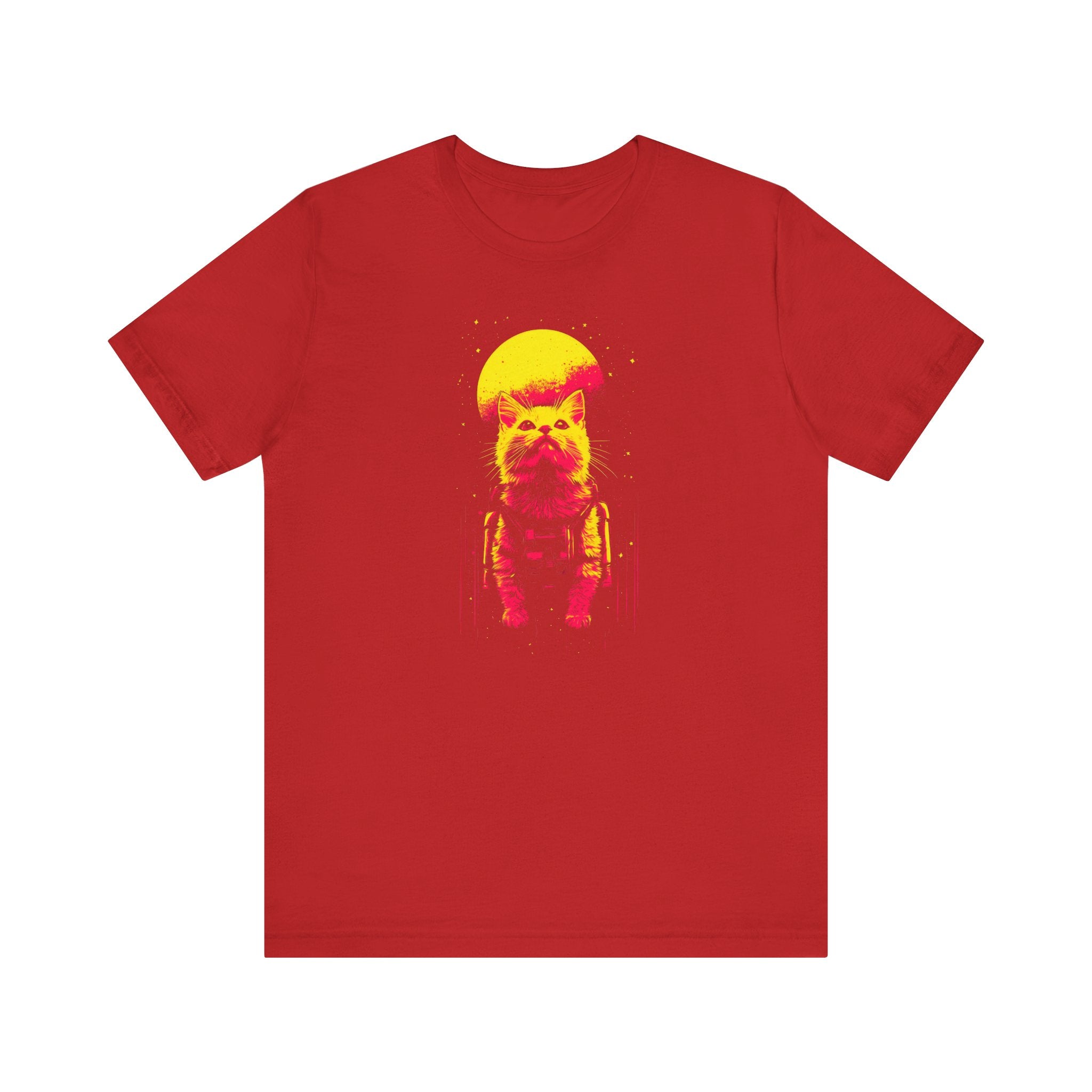 Neon Moon Astronaut Cat T-Shirt