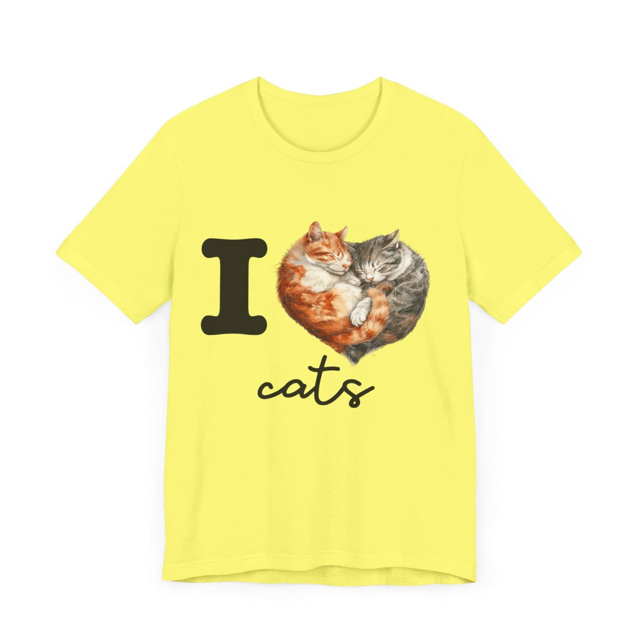 Feline Affection Tee - 'I Heart Cats' Cuddle Short Sleeve Tee