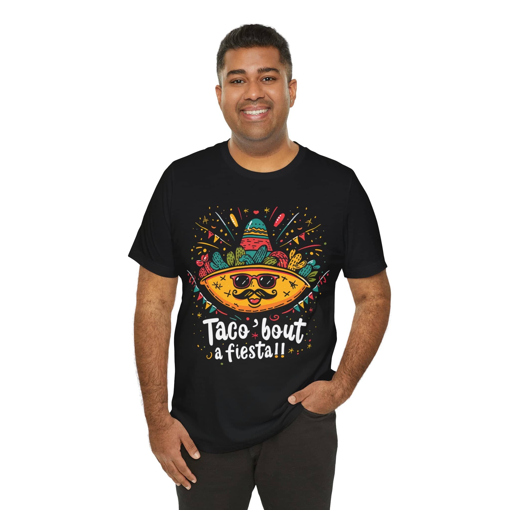 Fiesta Forever - 'Taco 'bout a Fiesta!' Party T-Shirt Unisex Jersey Short Sleeve Tee
