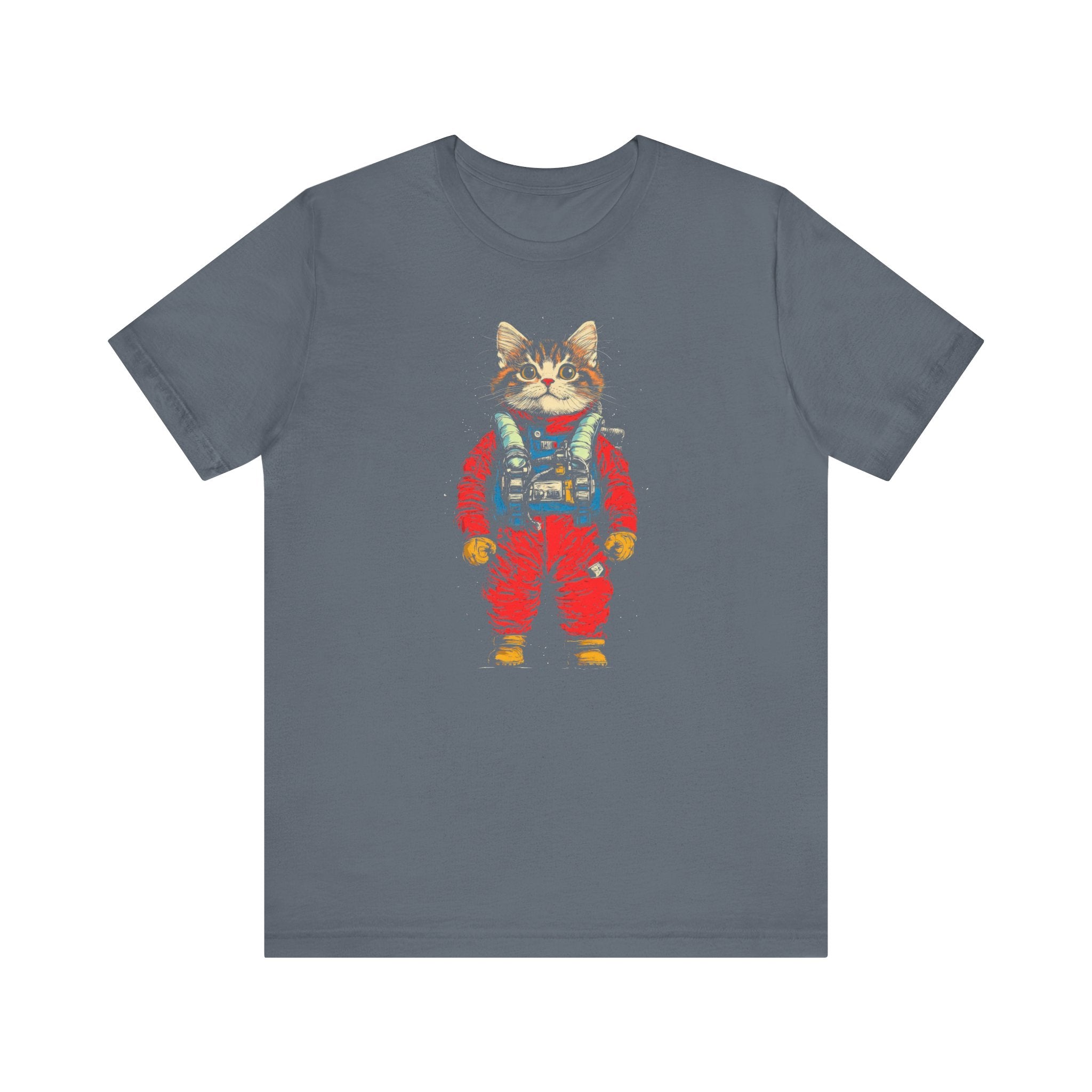 Astronaut Kitten in Red Spacesuit T-Shirt