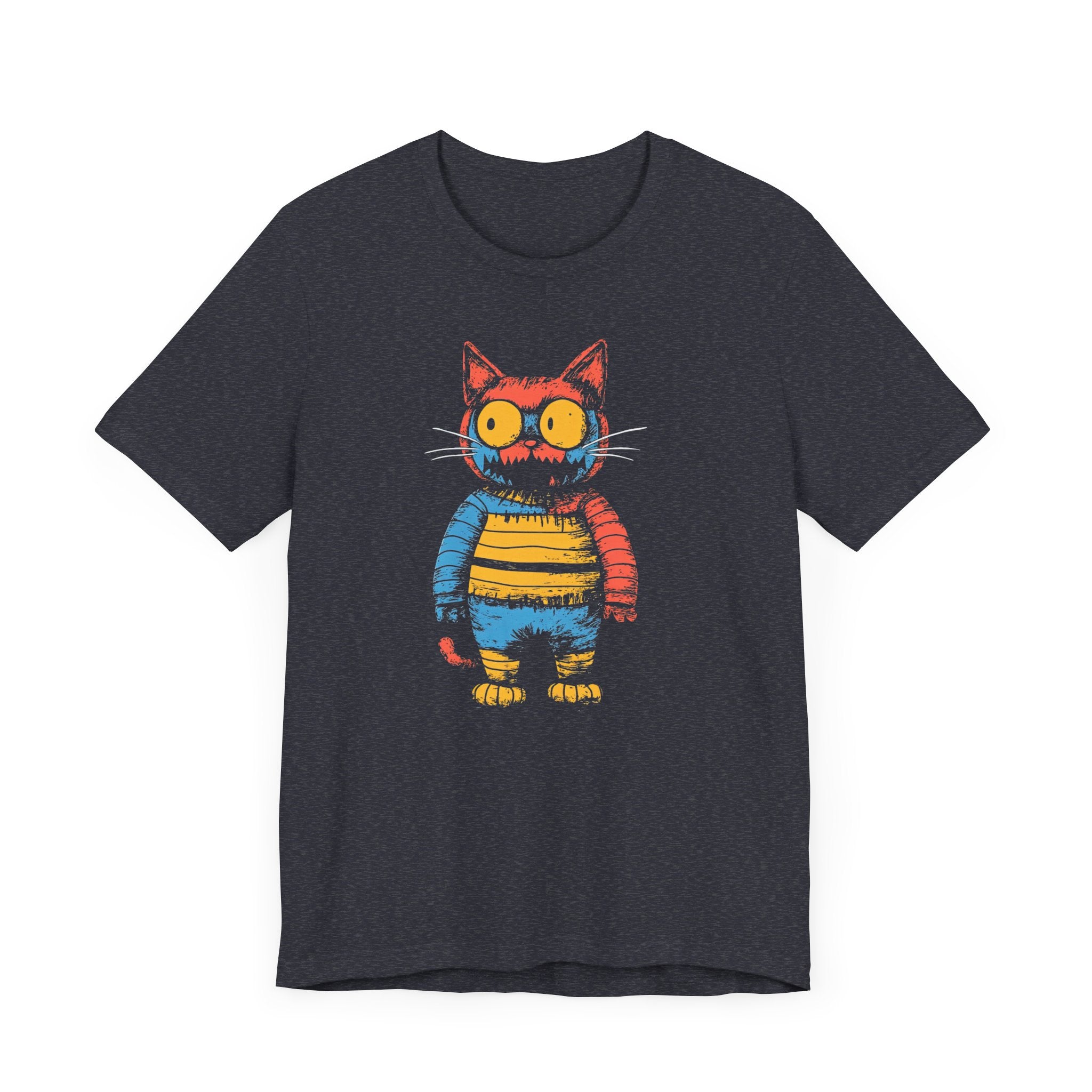 Colorful Striped Cat T-Shirt