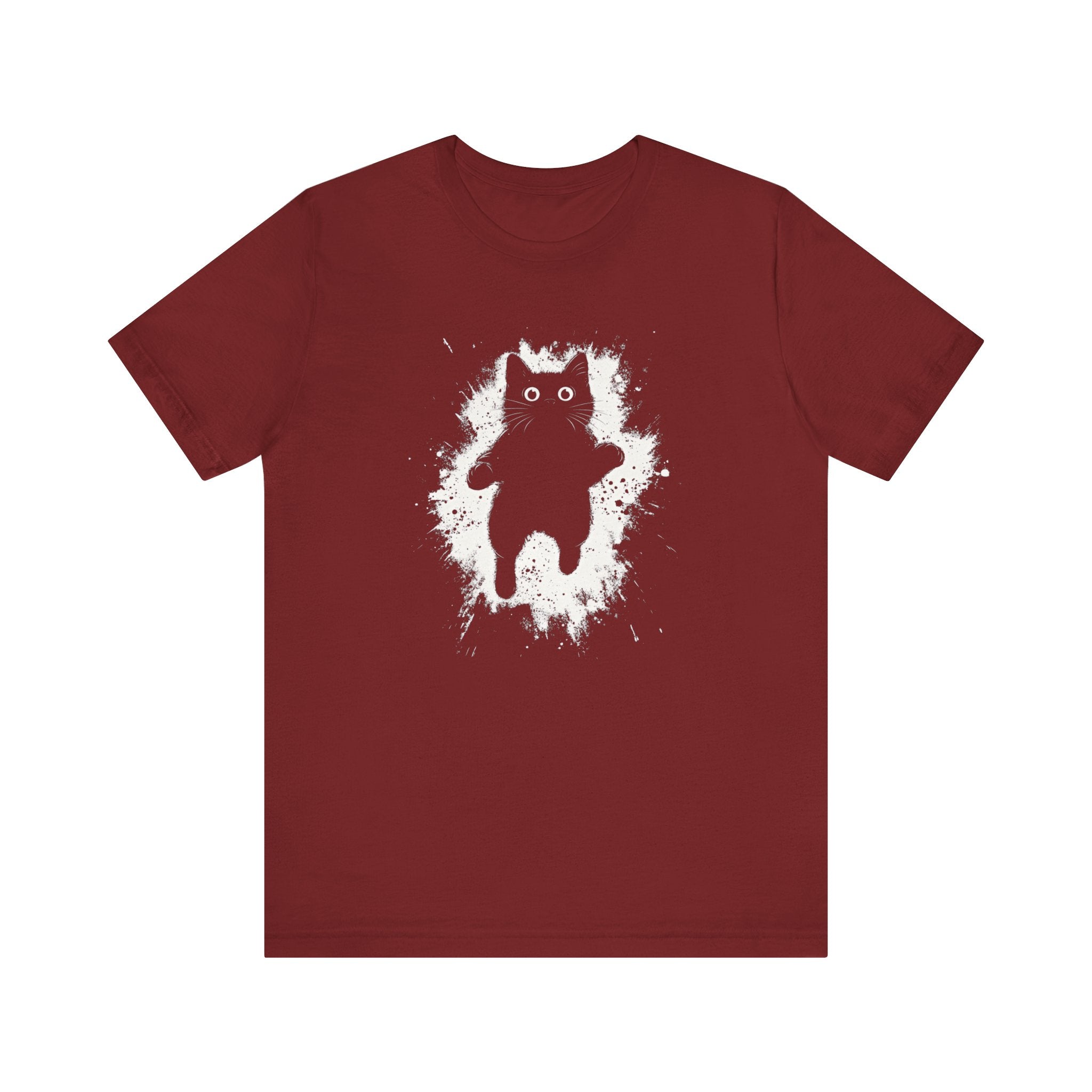 Floating Cat T-Shirt Minimalist and Quirky Design