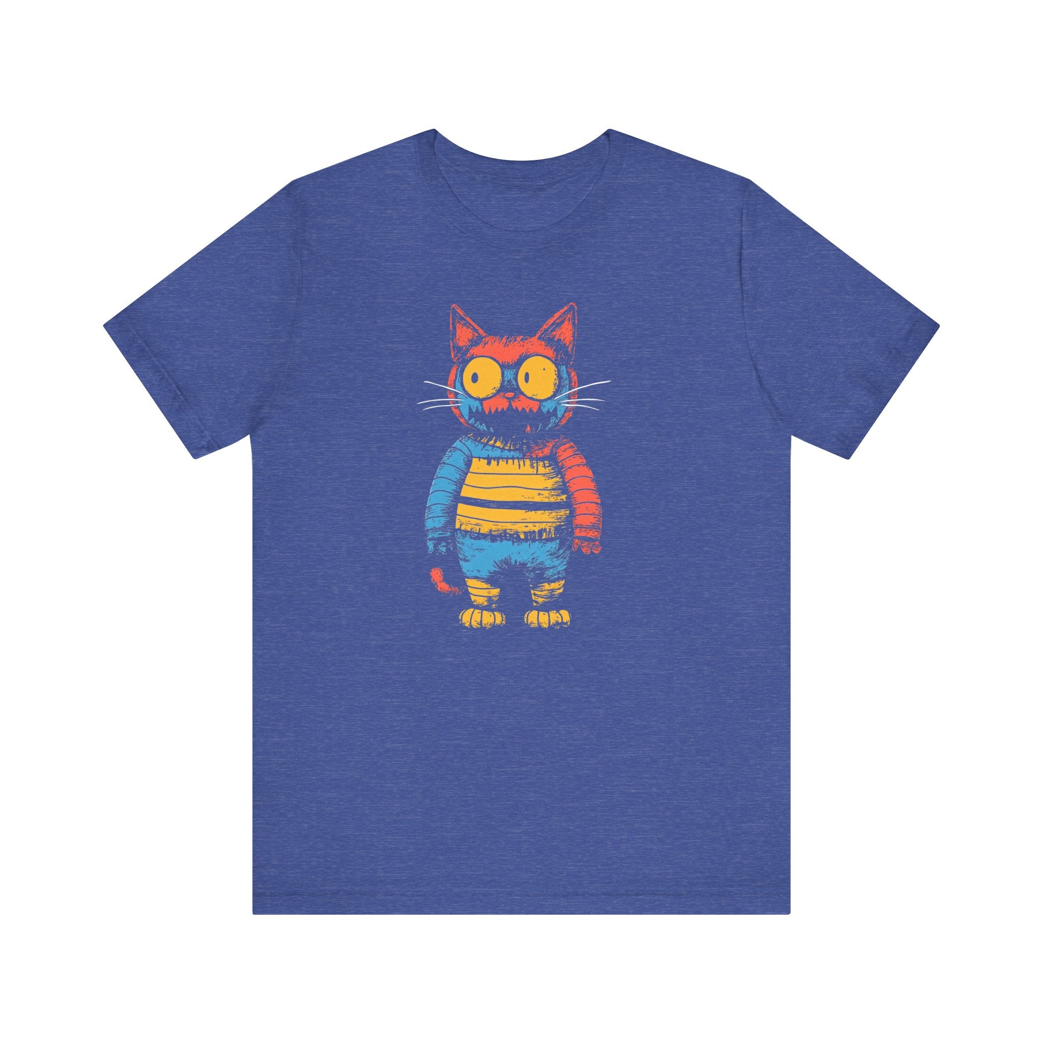 Colorful Striped Cat T-Shirt
