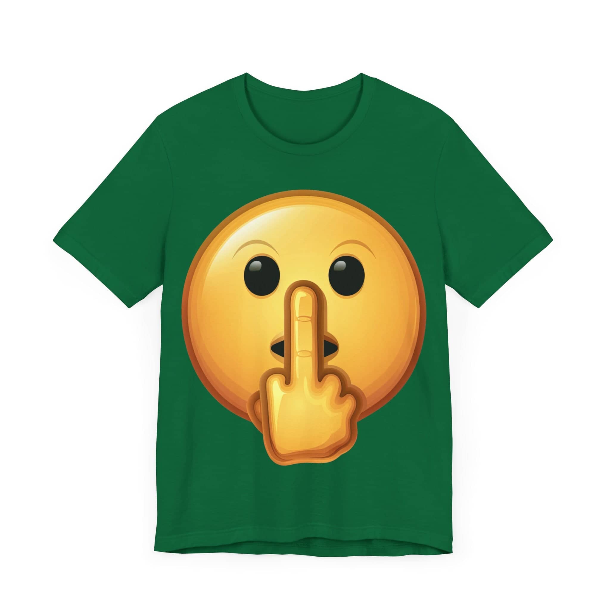 Middle Finger FU Shh Silent Protest Emoji Tee