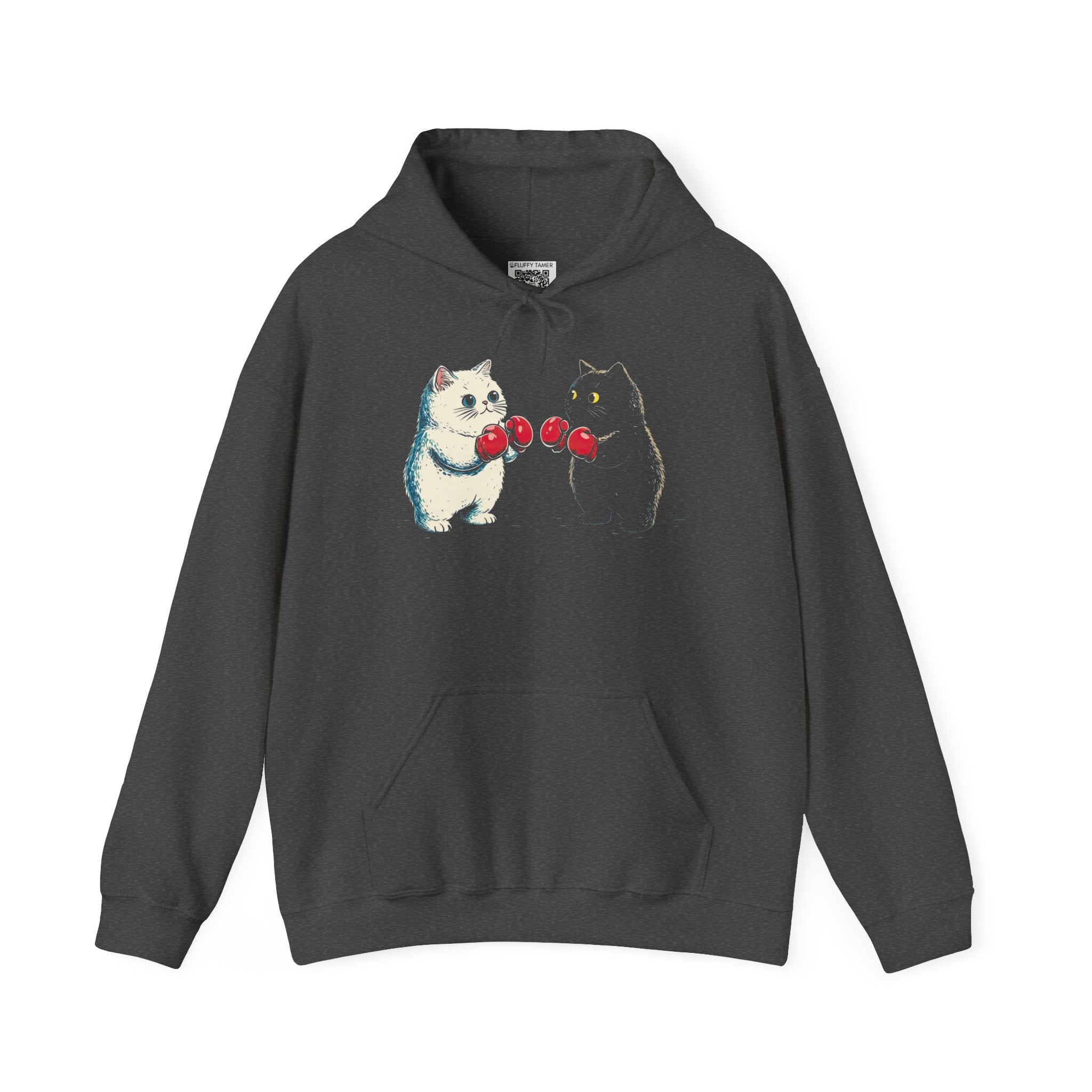 Hooded Sweatshirt - Boxing Cats Design