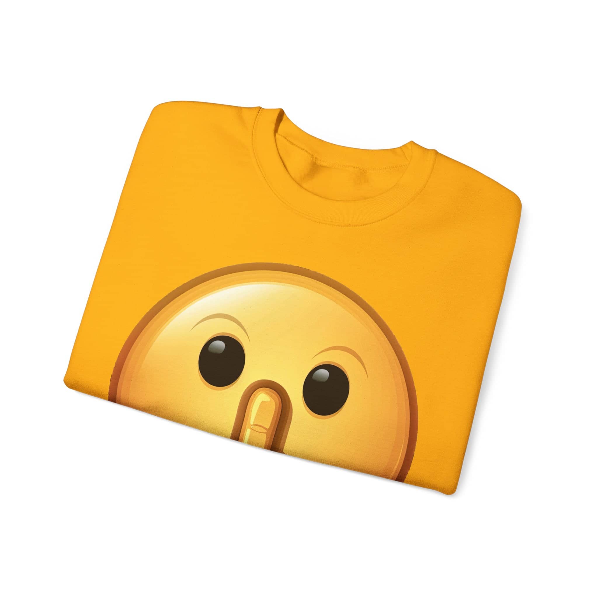 Middle Finger FU Shh Silent Protest Emoji Unisex Heavy Blend™ Crewneck Sweatshirt