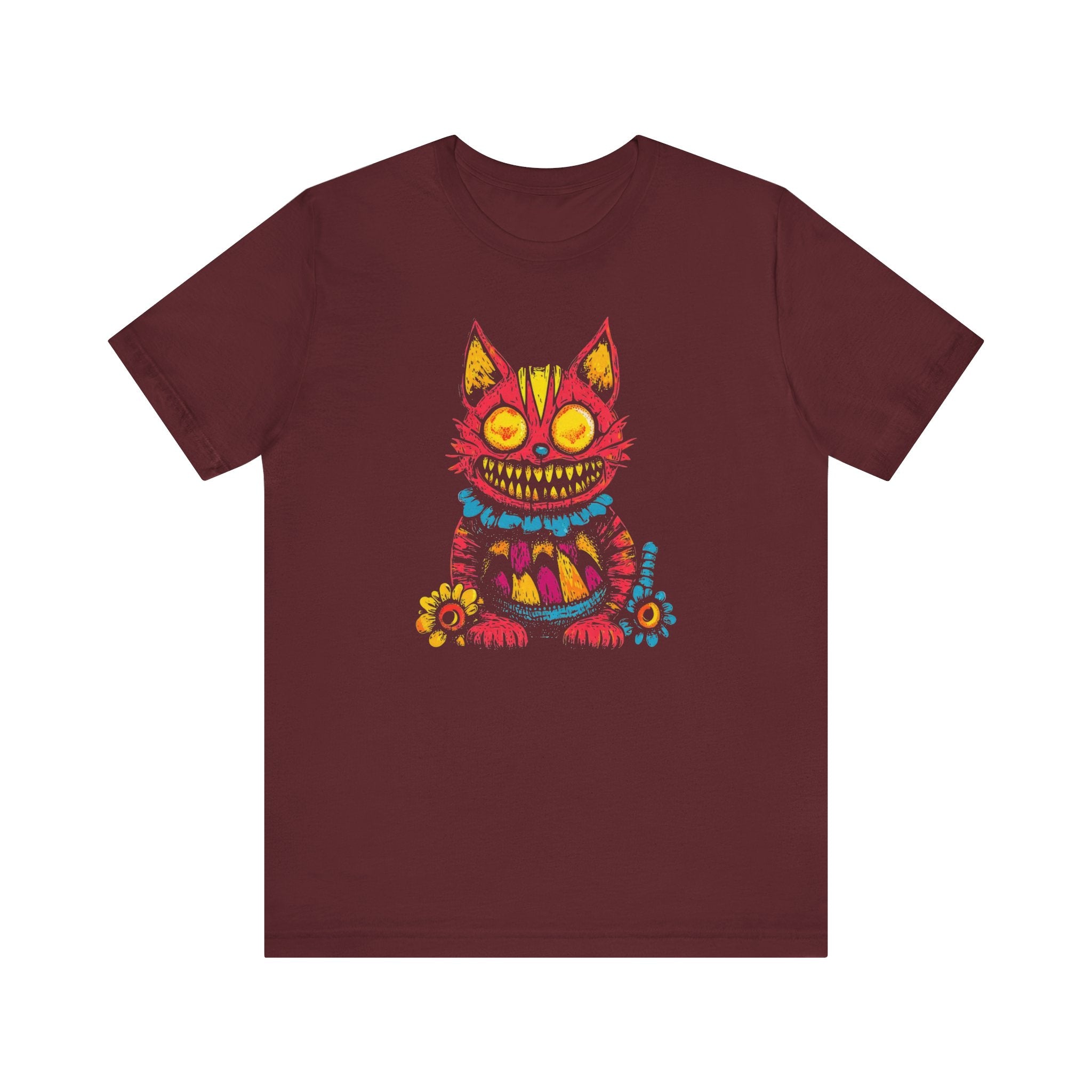 Psychedelic Grinning Cat Graphic Tee