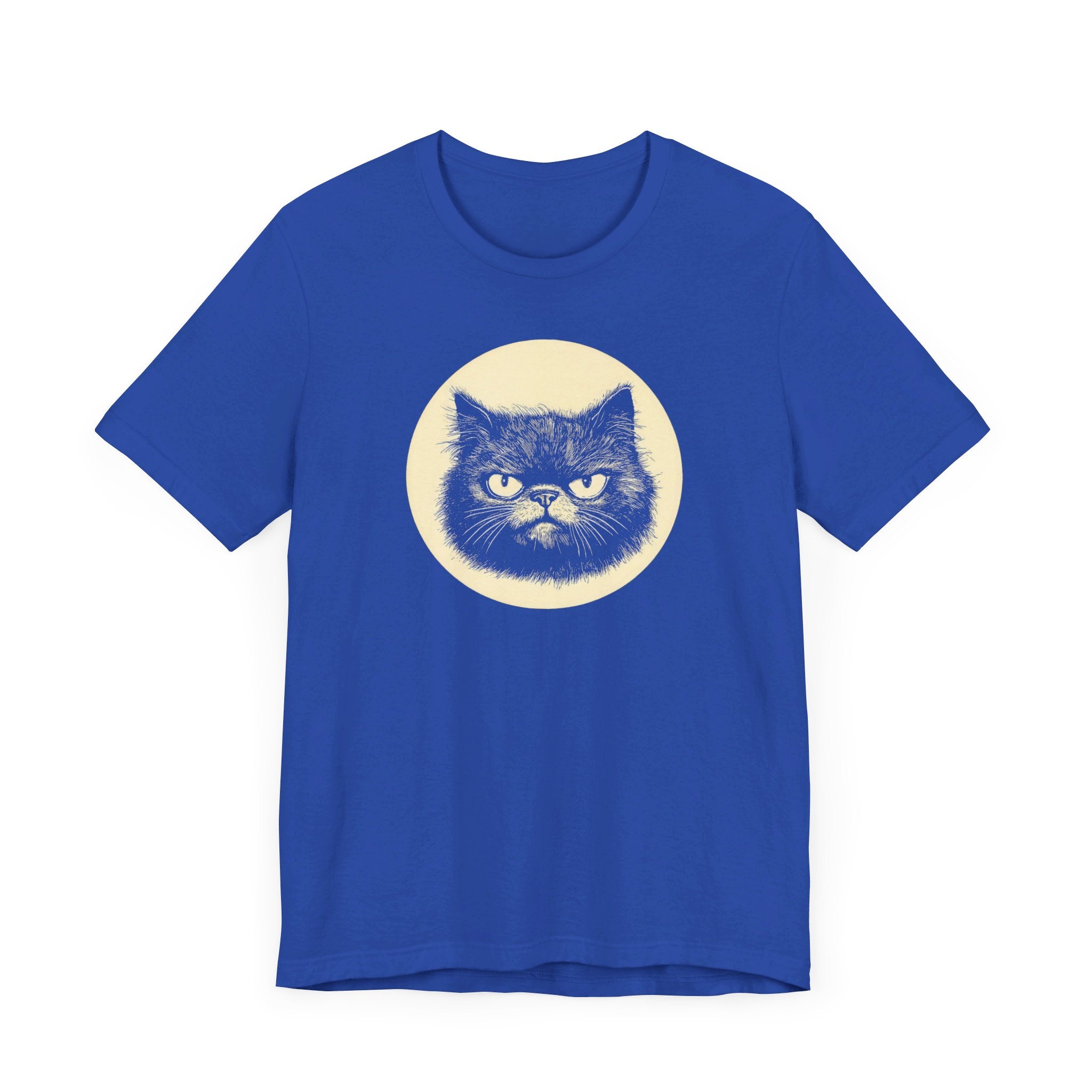 Grumpy Black Cat Graphic Tee – Vintage Style Cat Lover Shirt