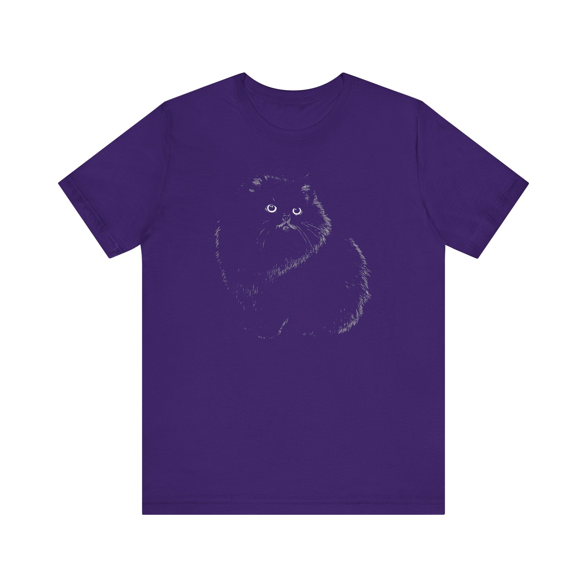 Fluffy Black Cat Graphic Tee