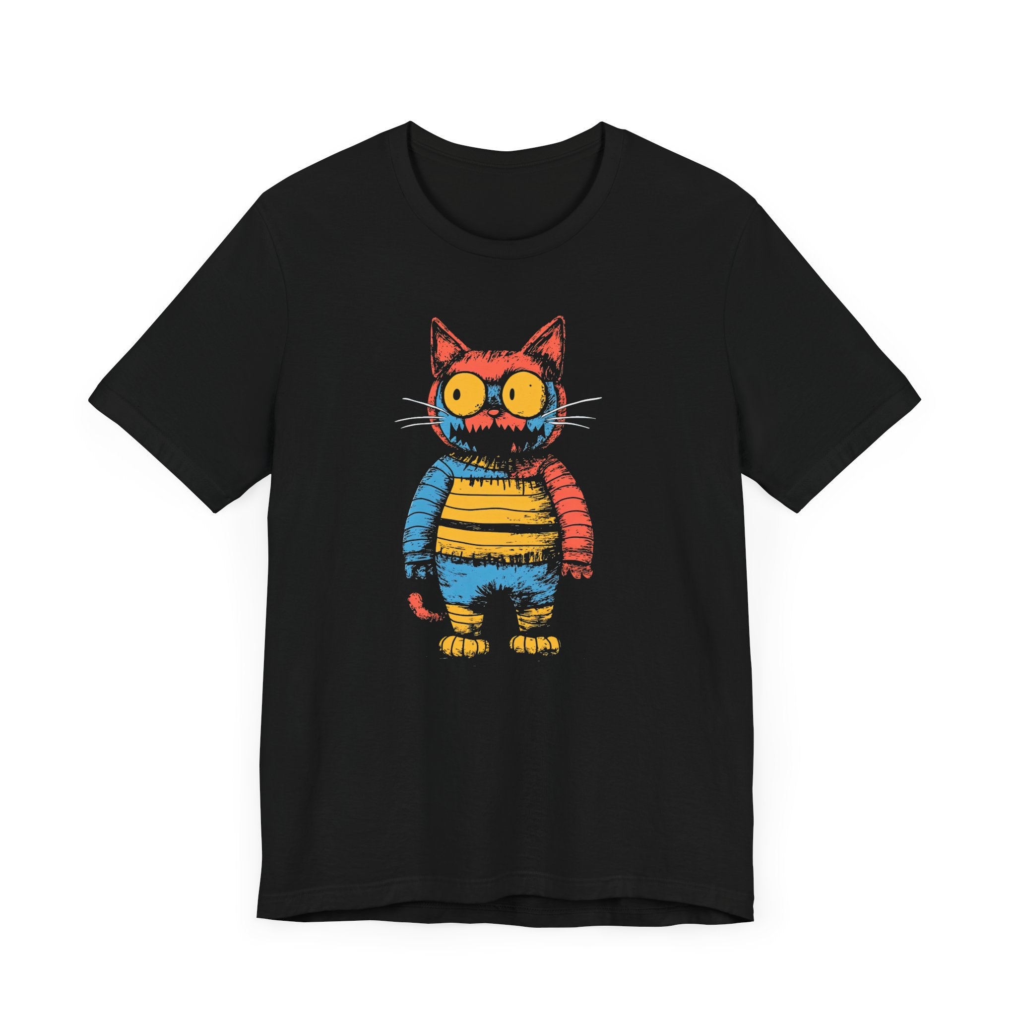 Colorful Striped Cat T-Shirt