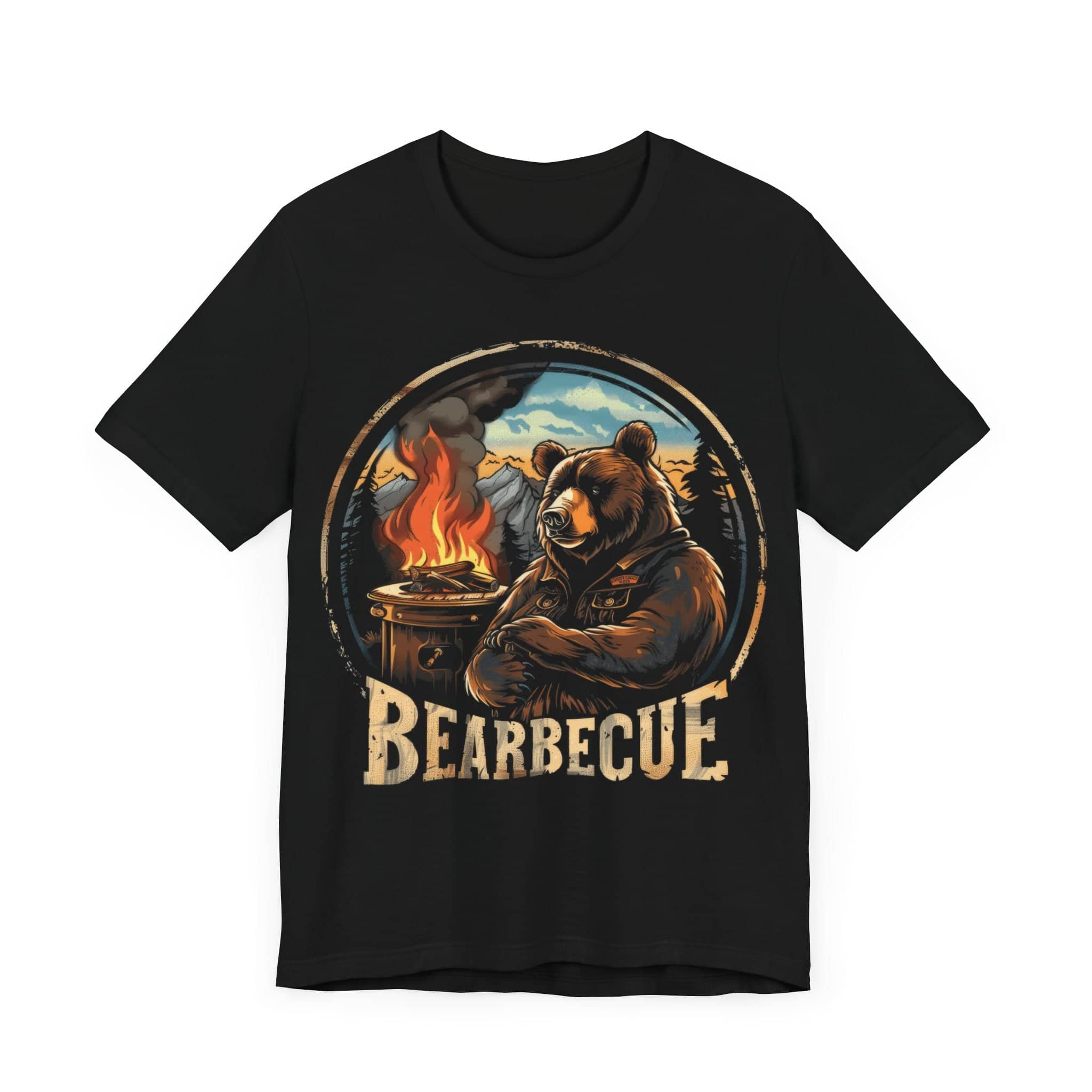 Bearbecue Funny Bear T-Shirt BBQ Lover Tee