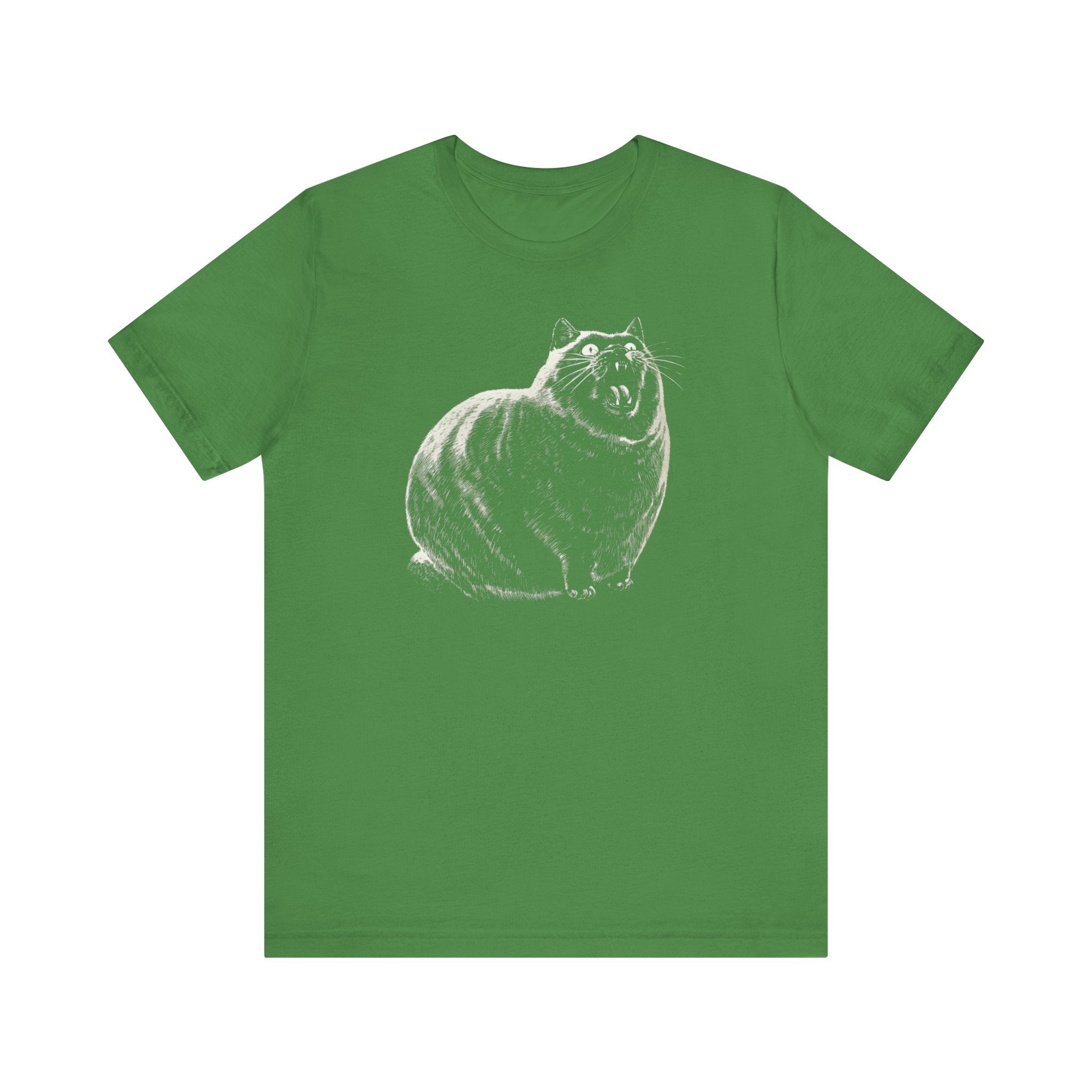 Yowling Chonky Cat Graphic T-Shirt Funny Cat Lover Tee