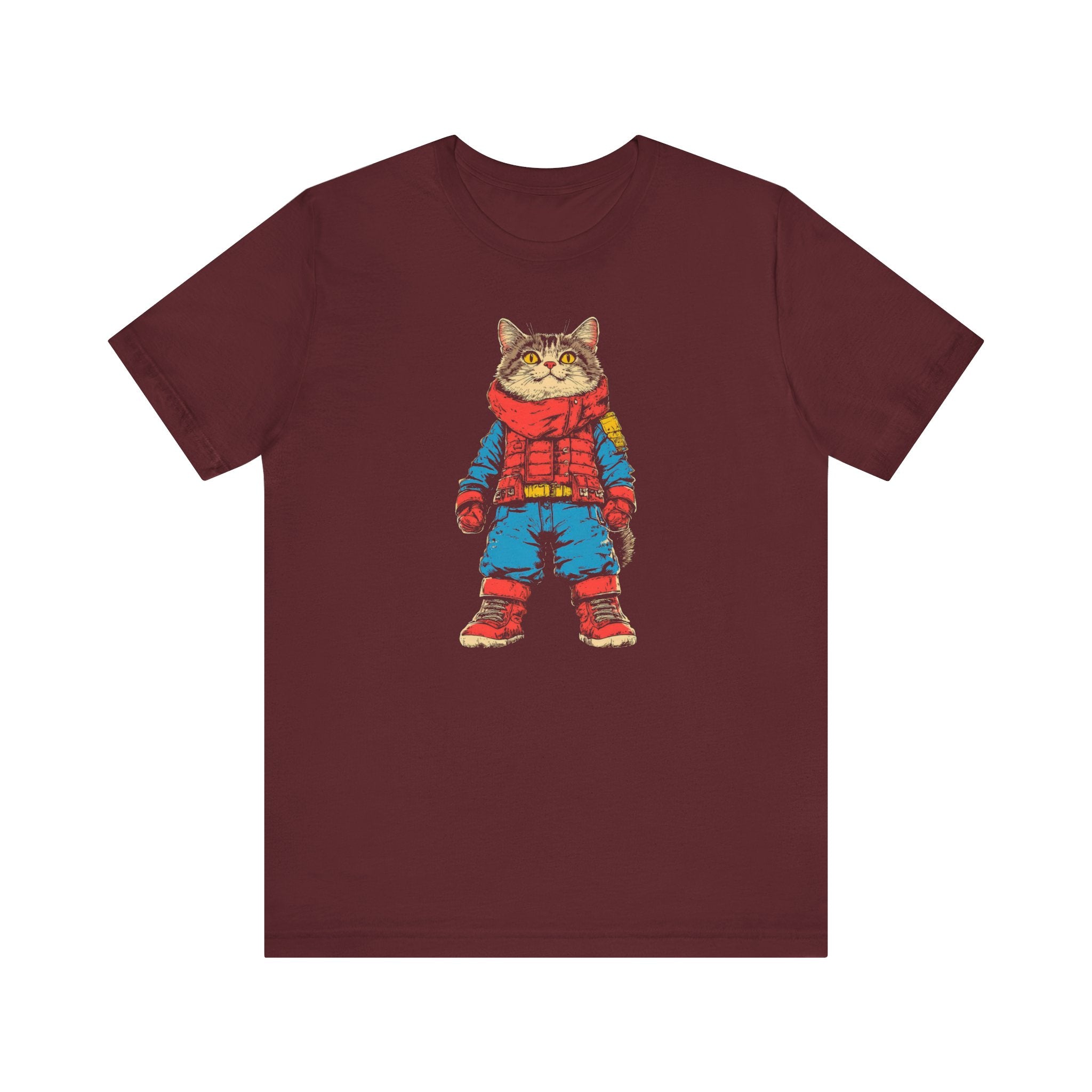 Adventurous Cat Explorer Graphic Tee